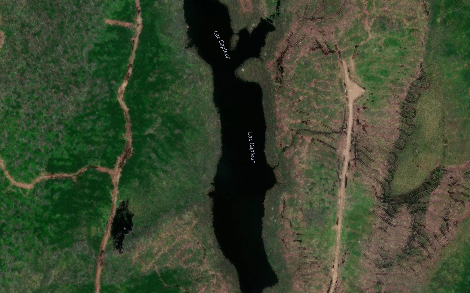 Satellite map of the Lac Capteur