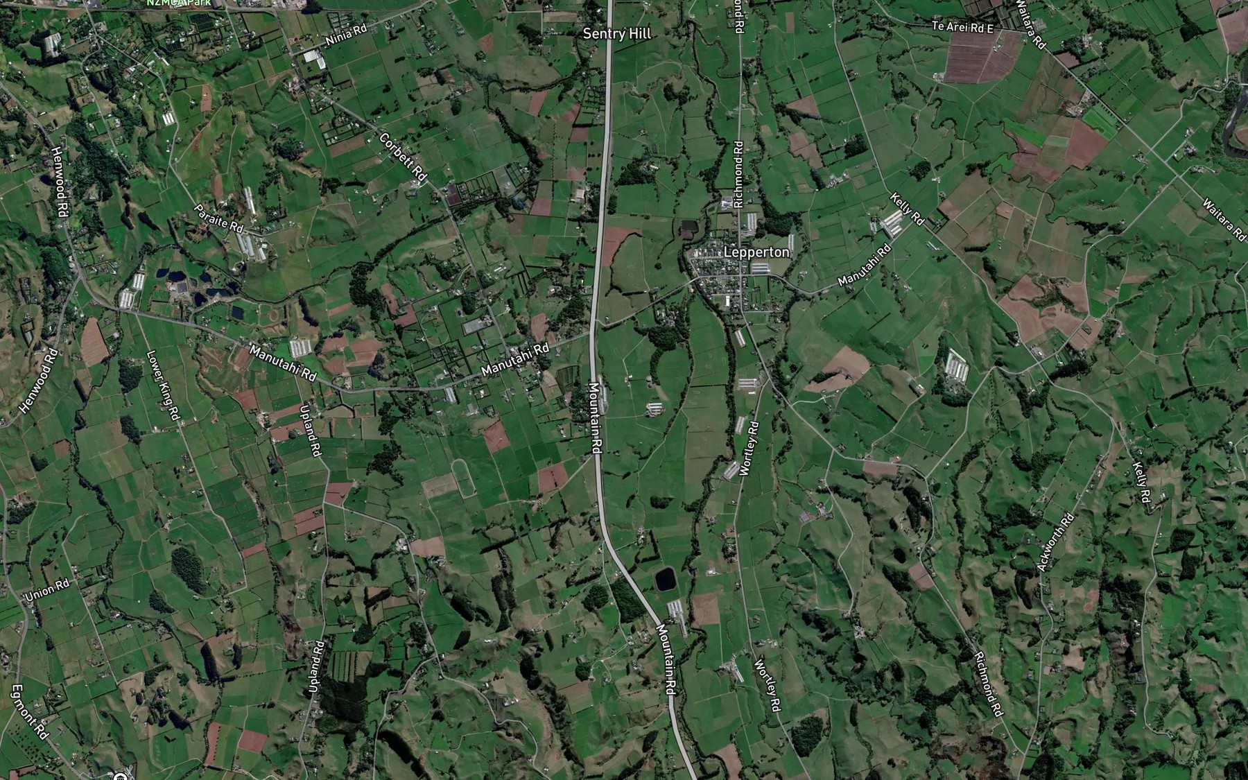 Satellite map of the Waiongana Stream