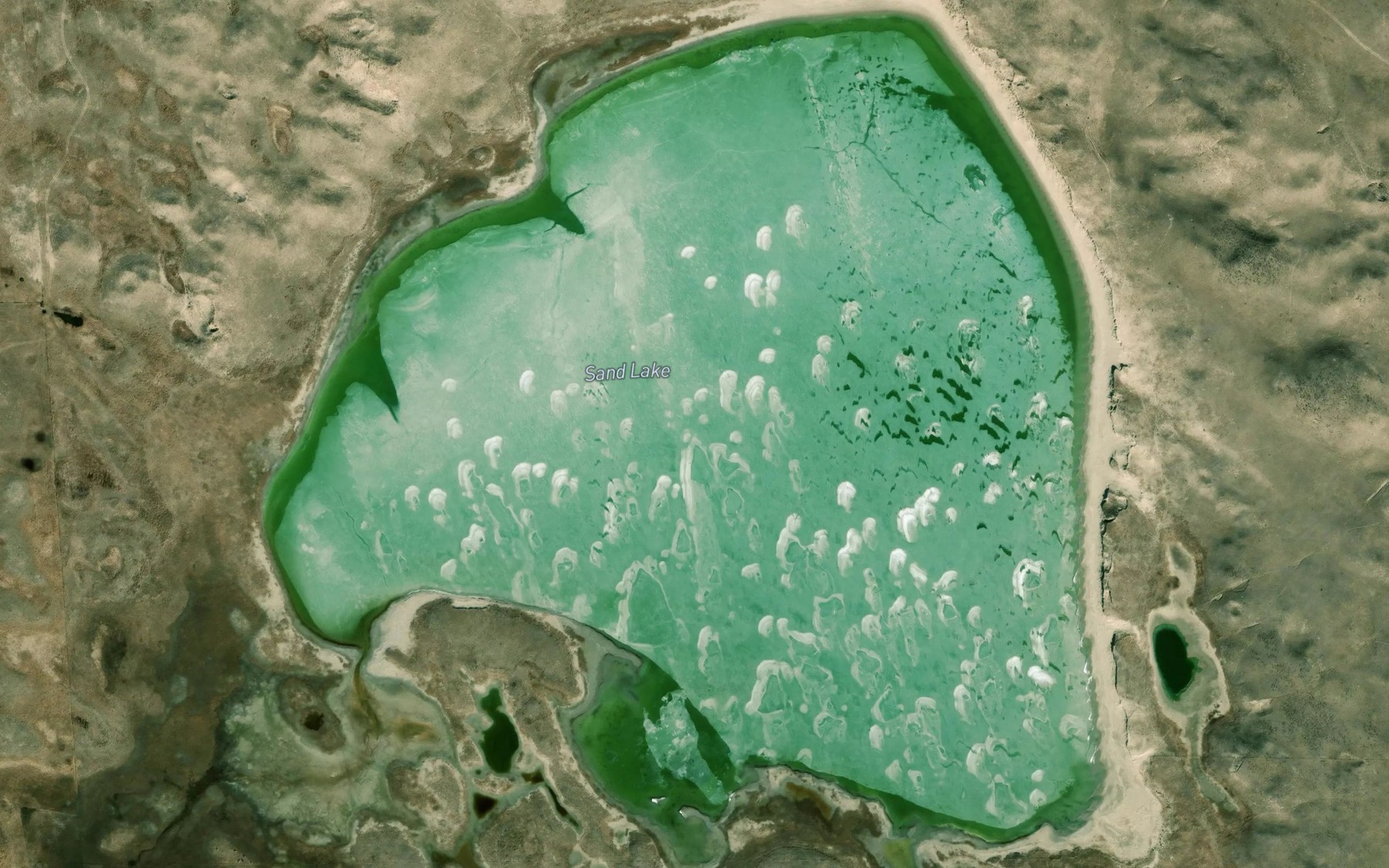 Satellite map of the Sand Lake
