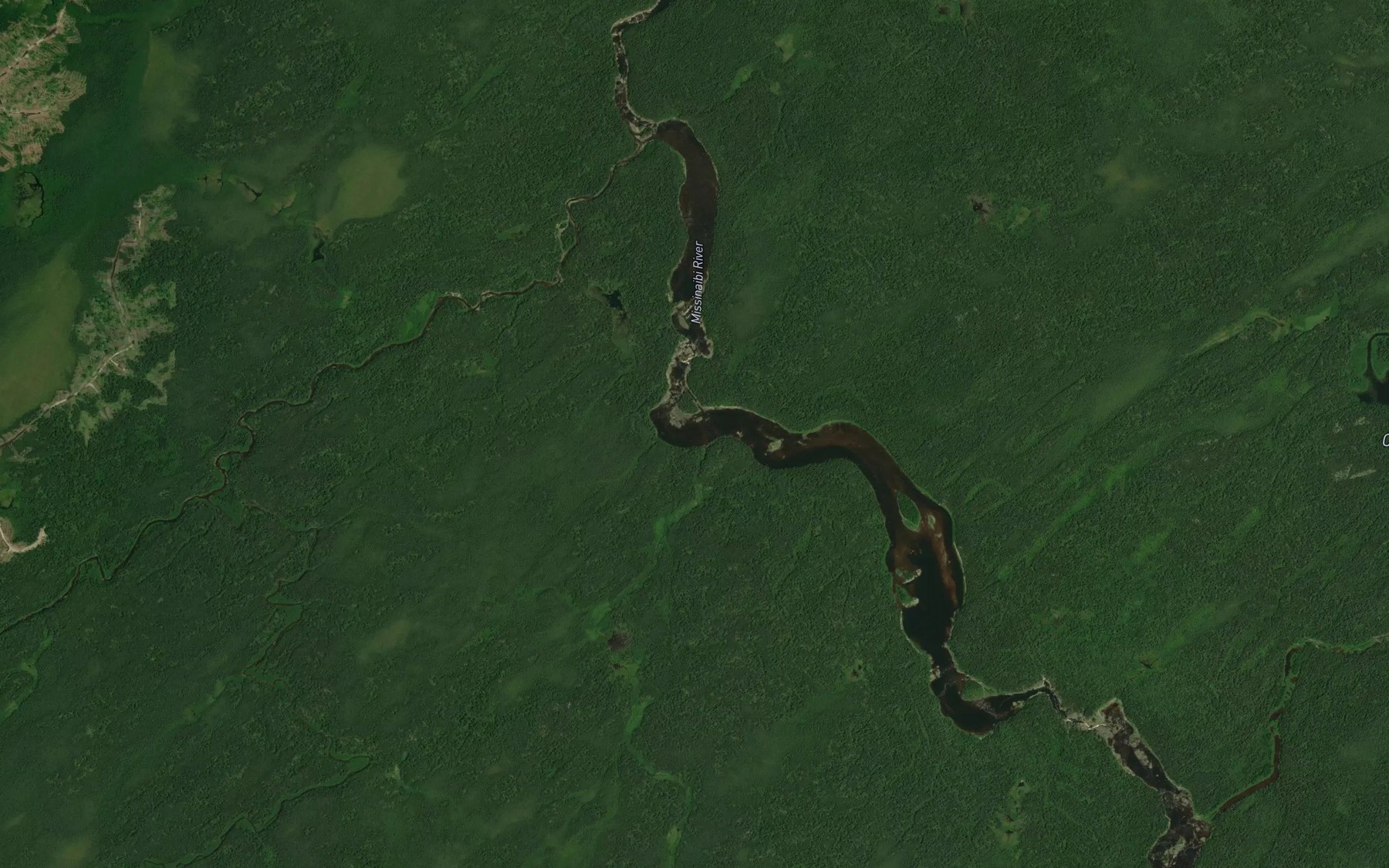 Satellite map of the Stone Rapids