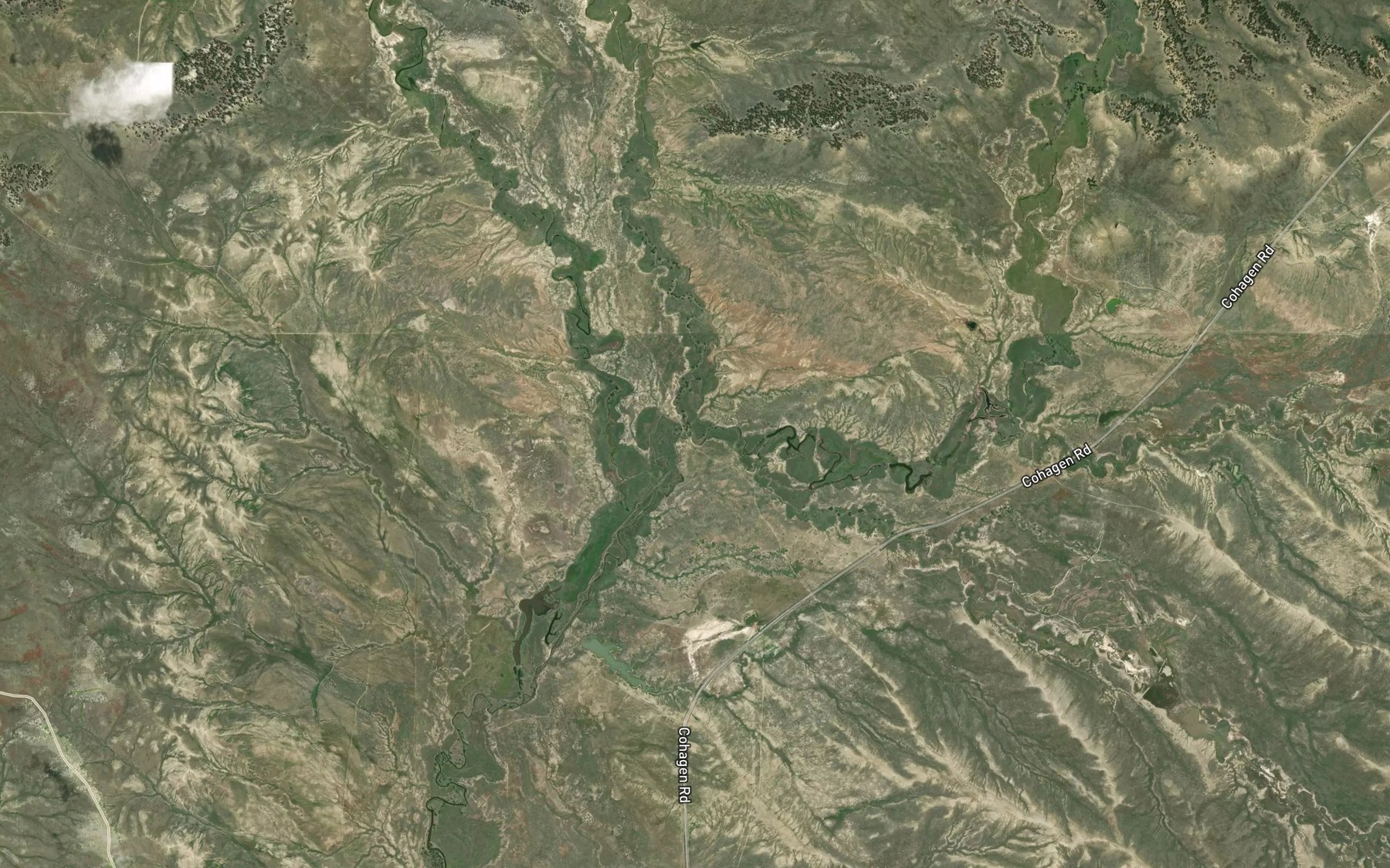 Satellite map of the Acorn Creek