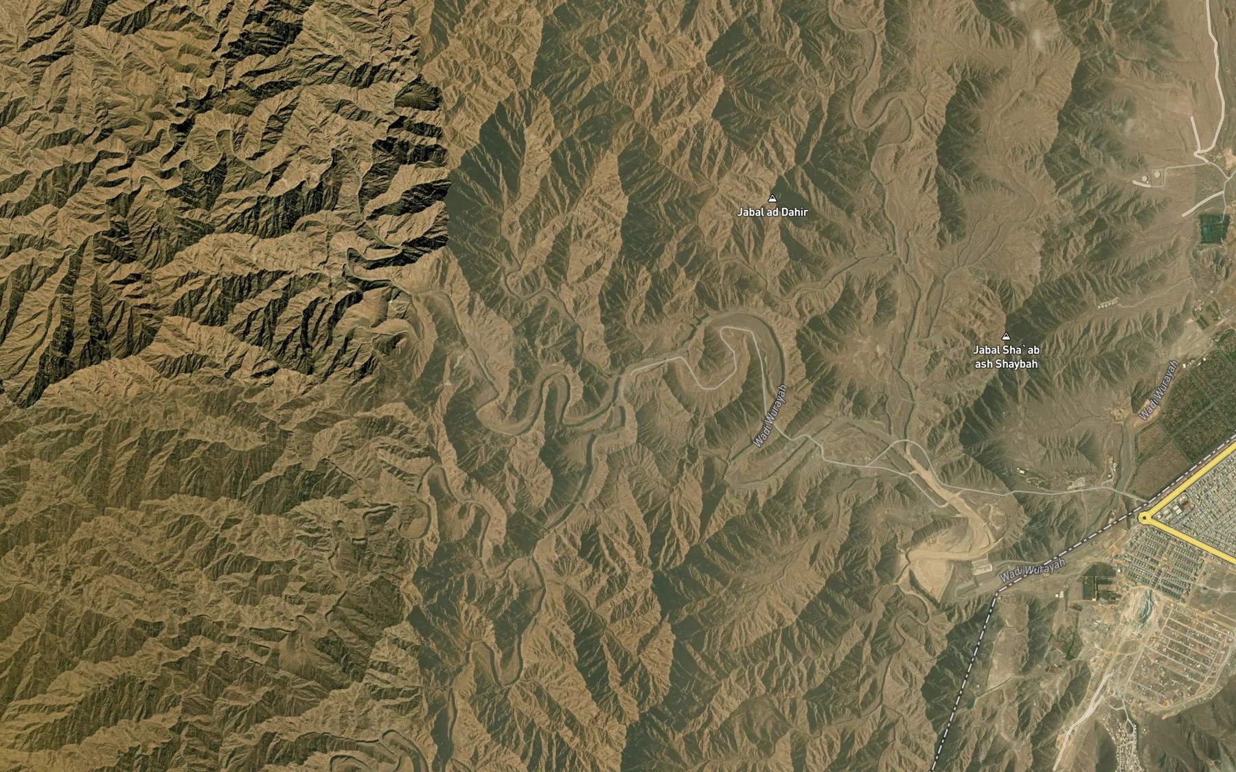 Satellite map of the Wurayah Waterfall