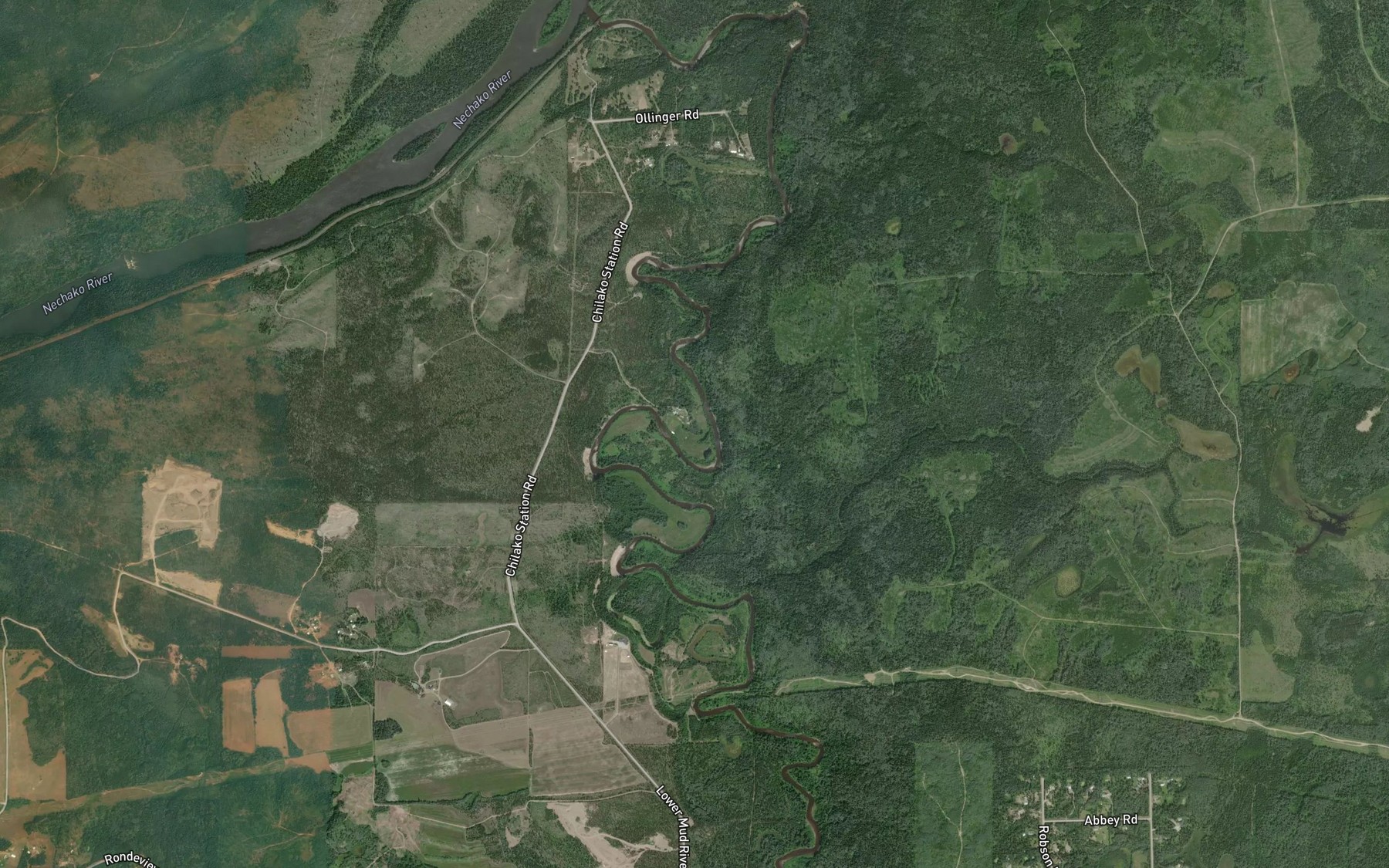 Satellite map of the Ohr Creek