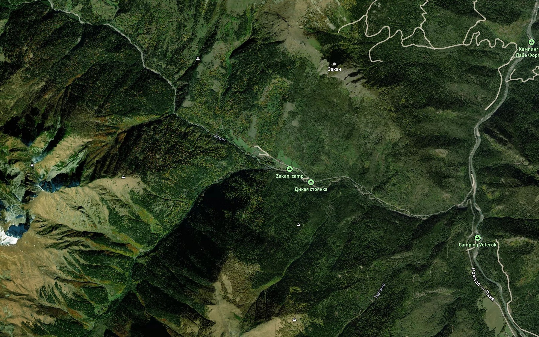 Satellite map of the Imeretinka