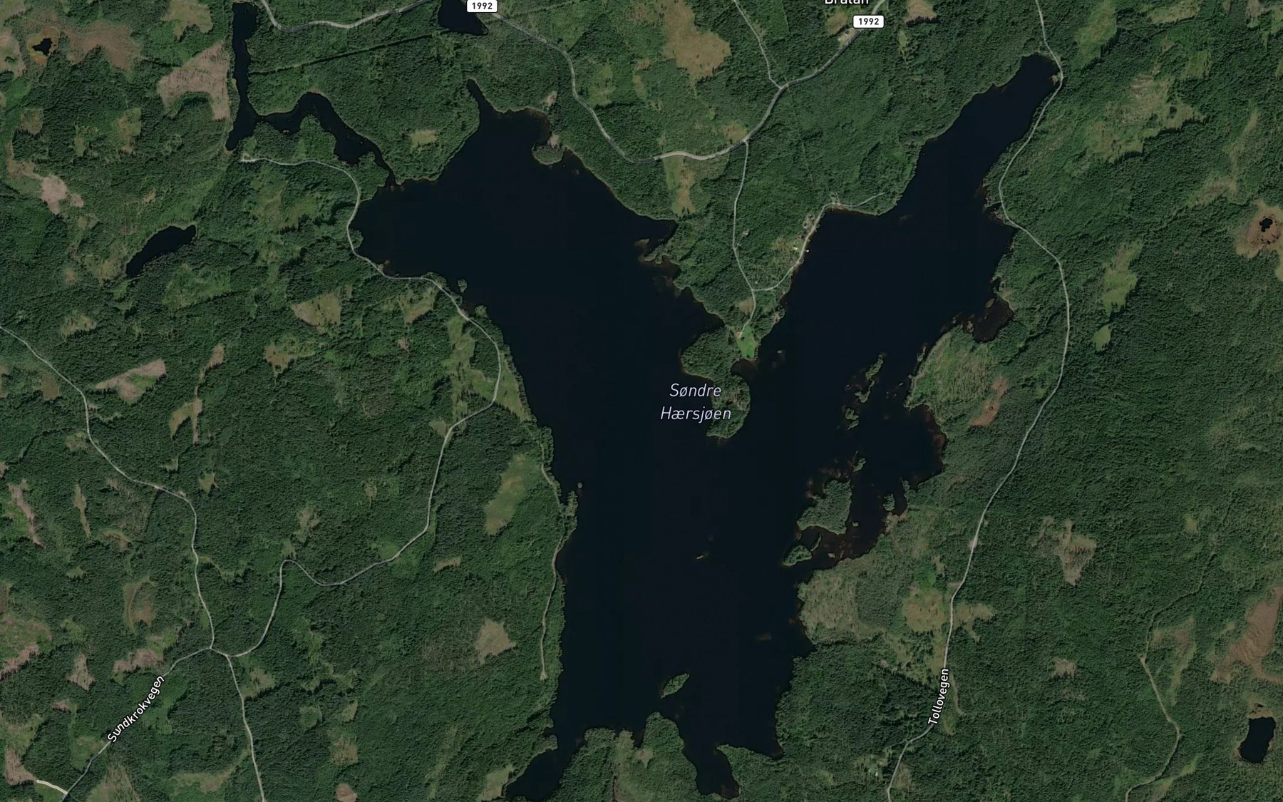Satellite map of the Sondre Haersjoen