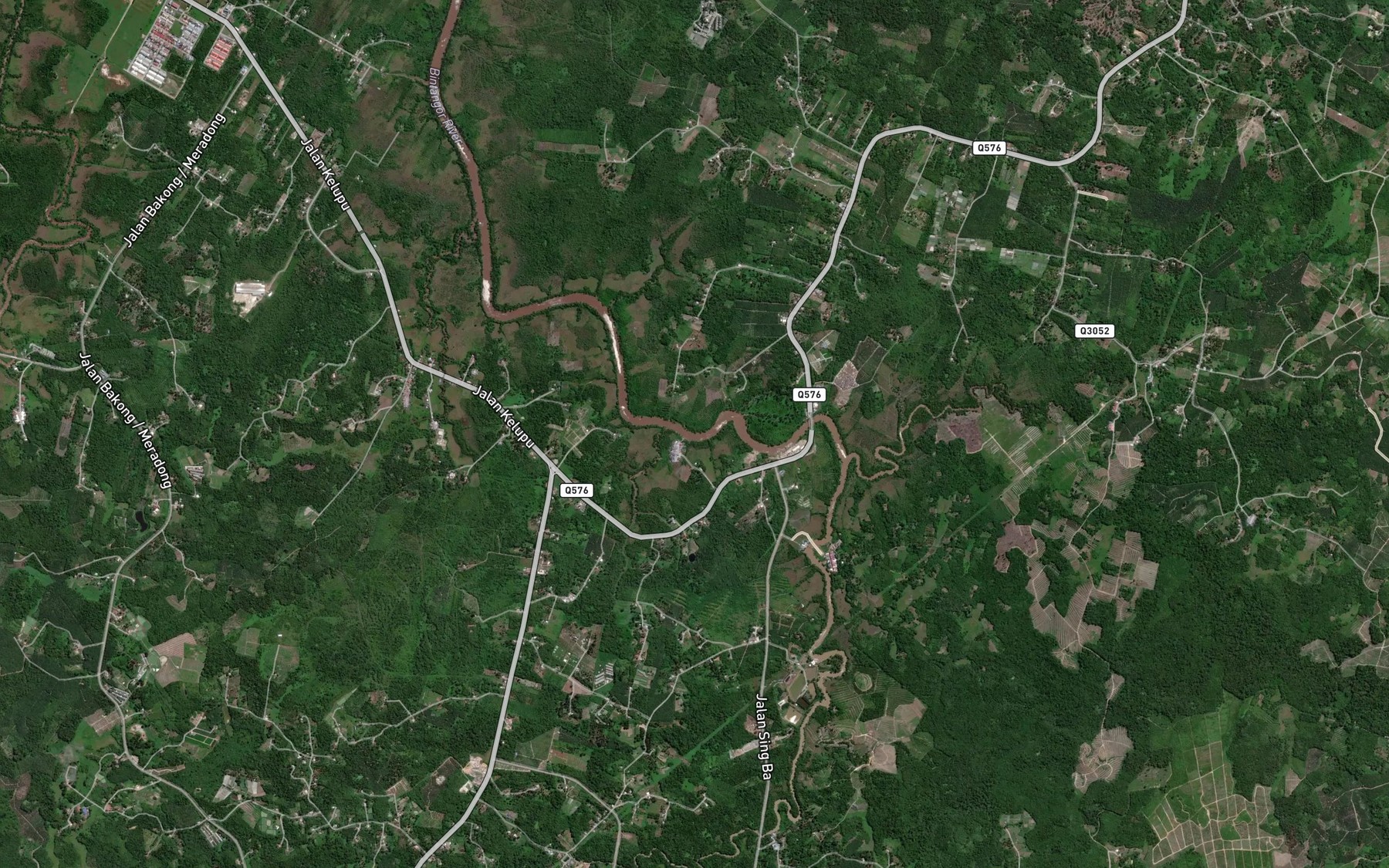 Satellite map of the Sungai Kelupu