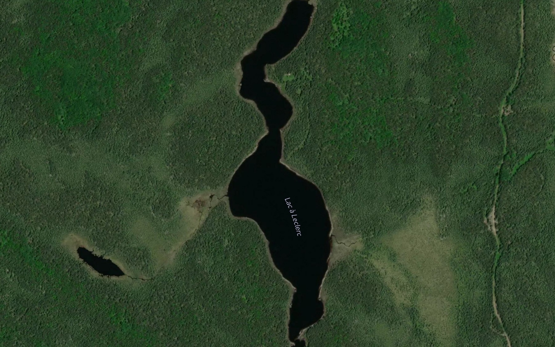 Satellite map of the Lac a Leclerc