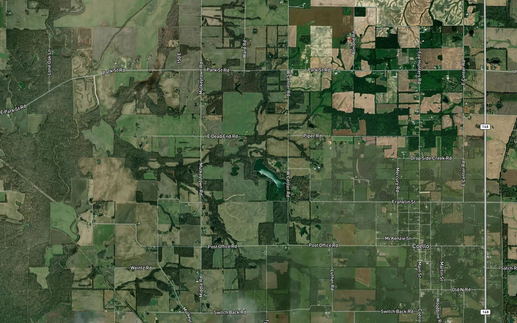 Satellite map of the Christopher New Reservoir
