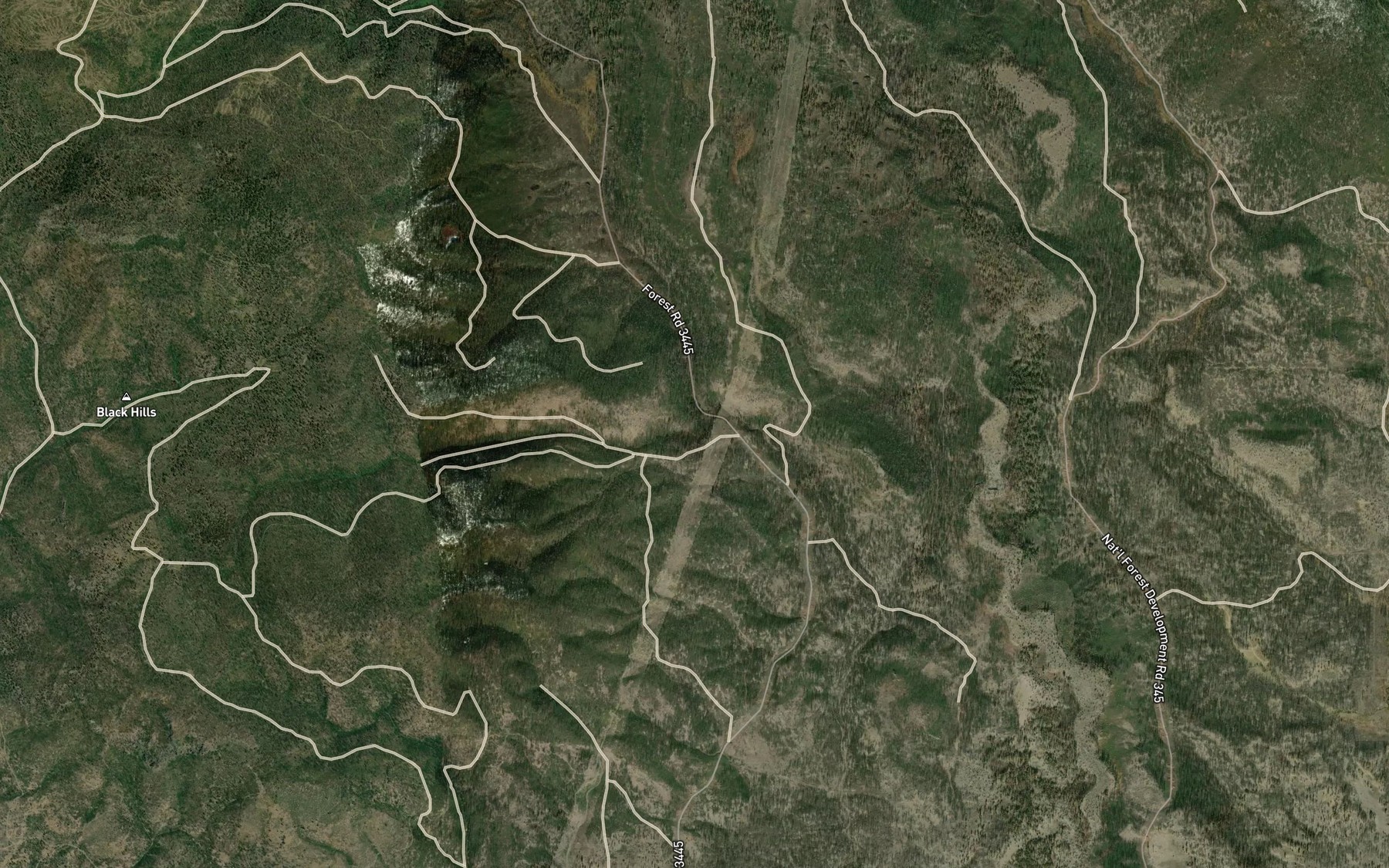 Satellite map of the Powerline Pond
