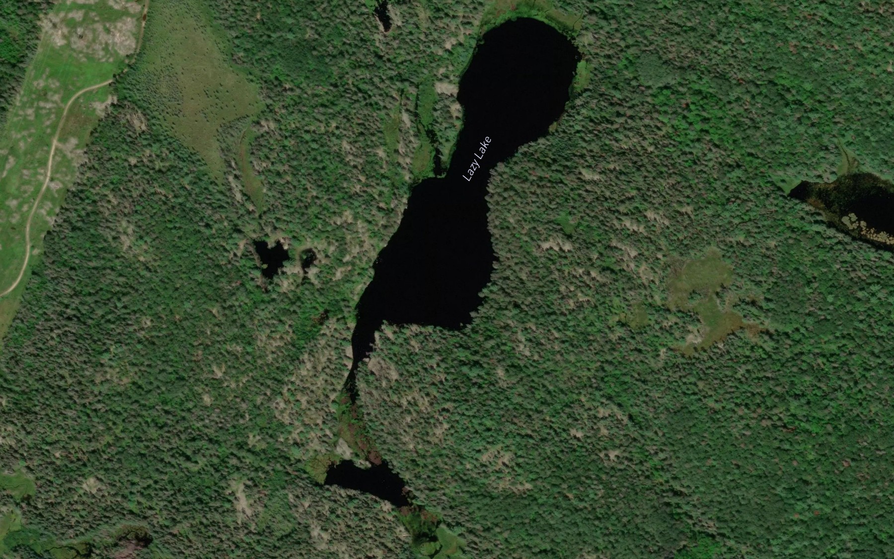 Satellite map of the Lazy Lake
