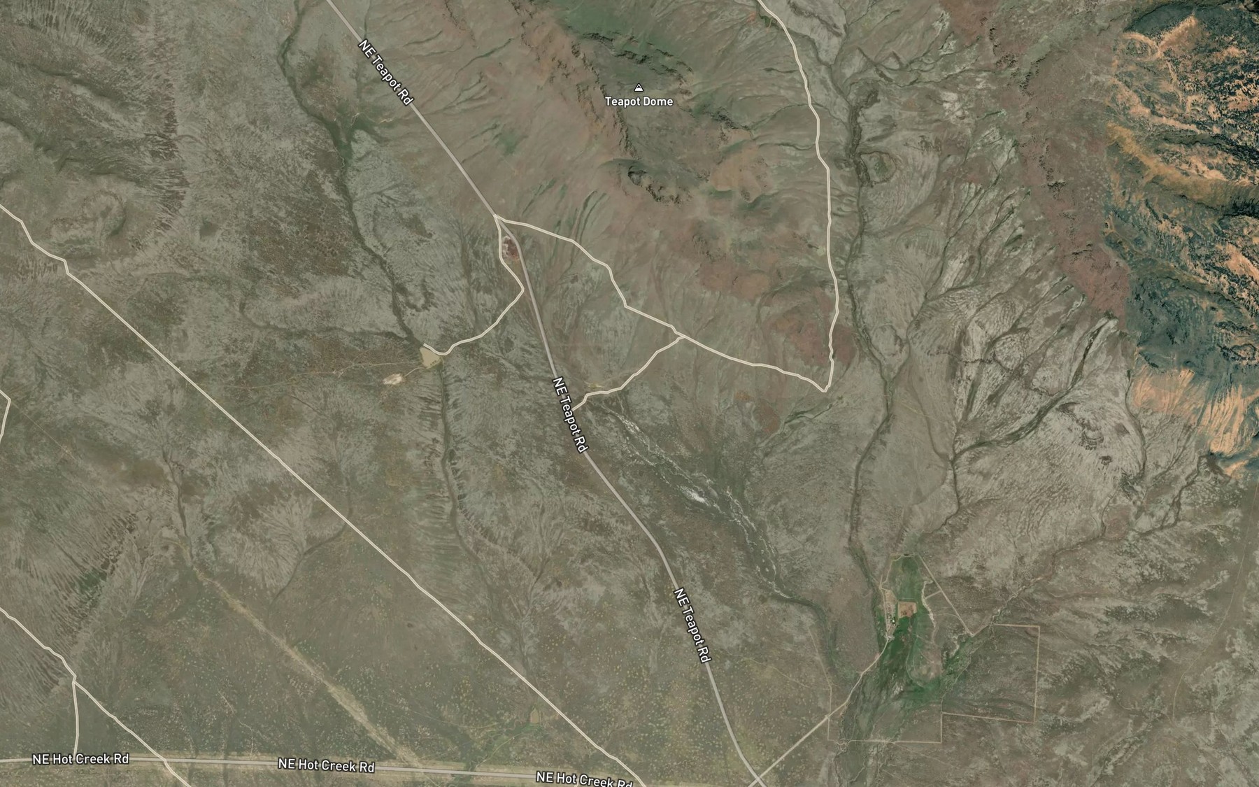 Satellite map of the Hot Springs