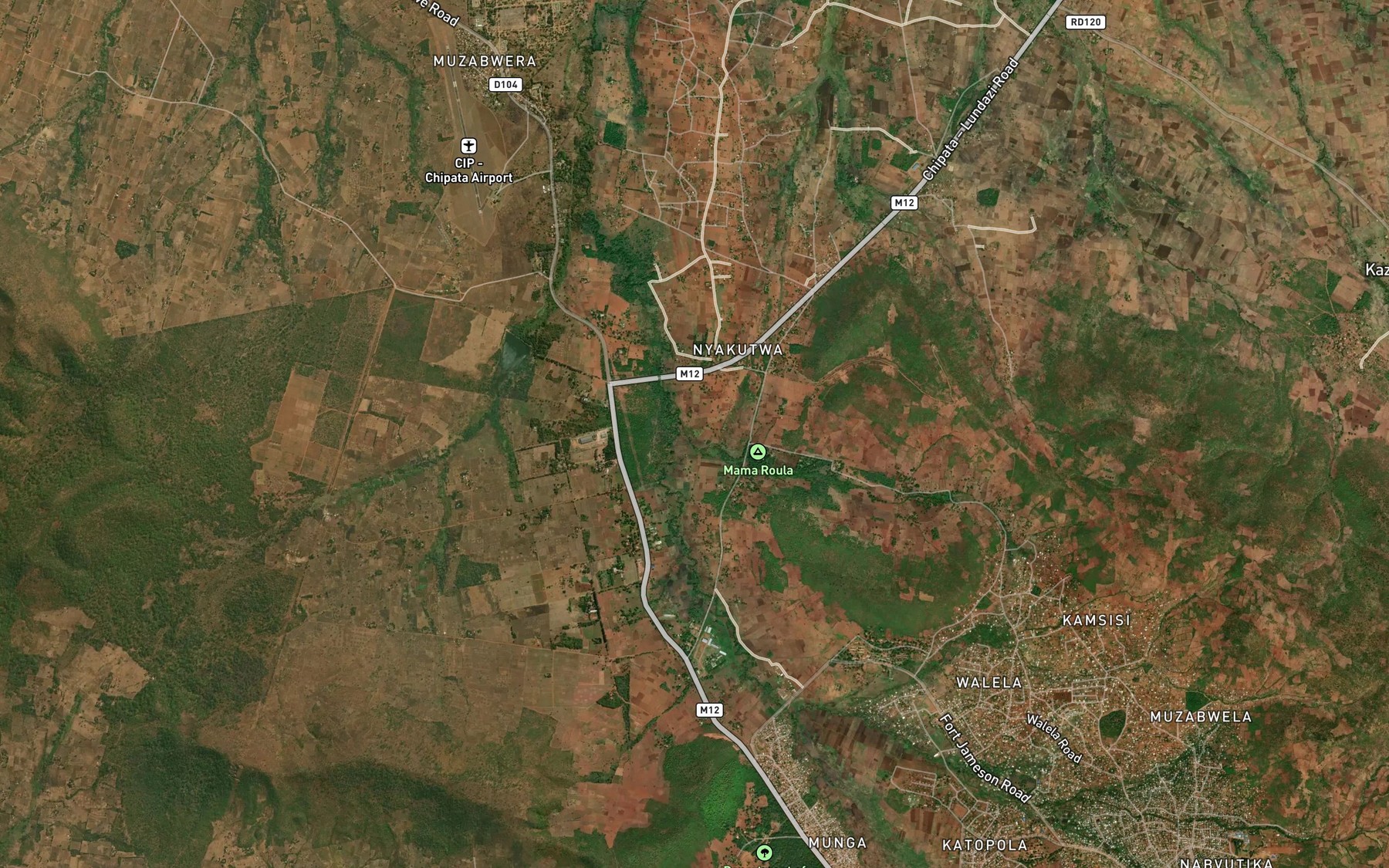 Satellite map of the Nyakutwa