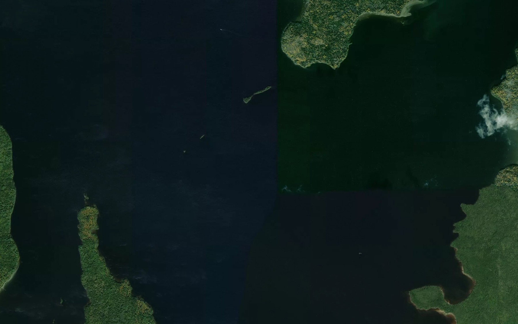 Satellite map of the Gull Bay