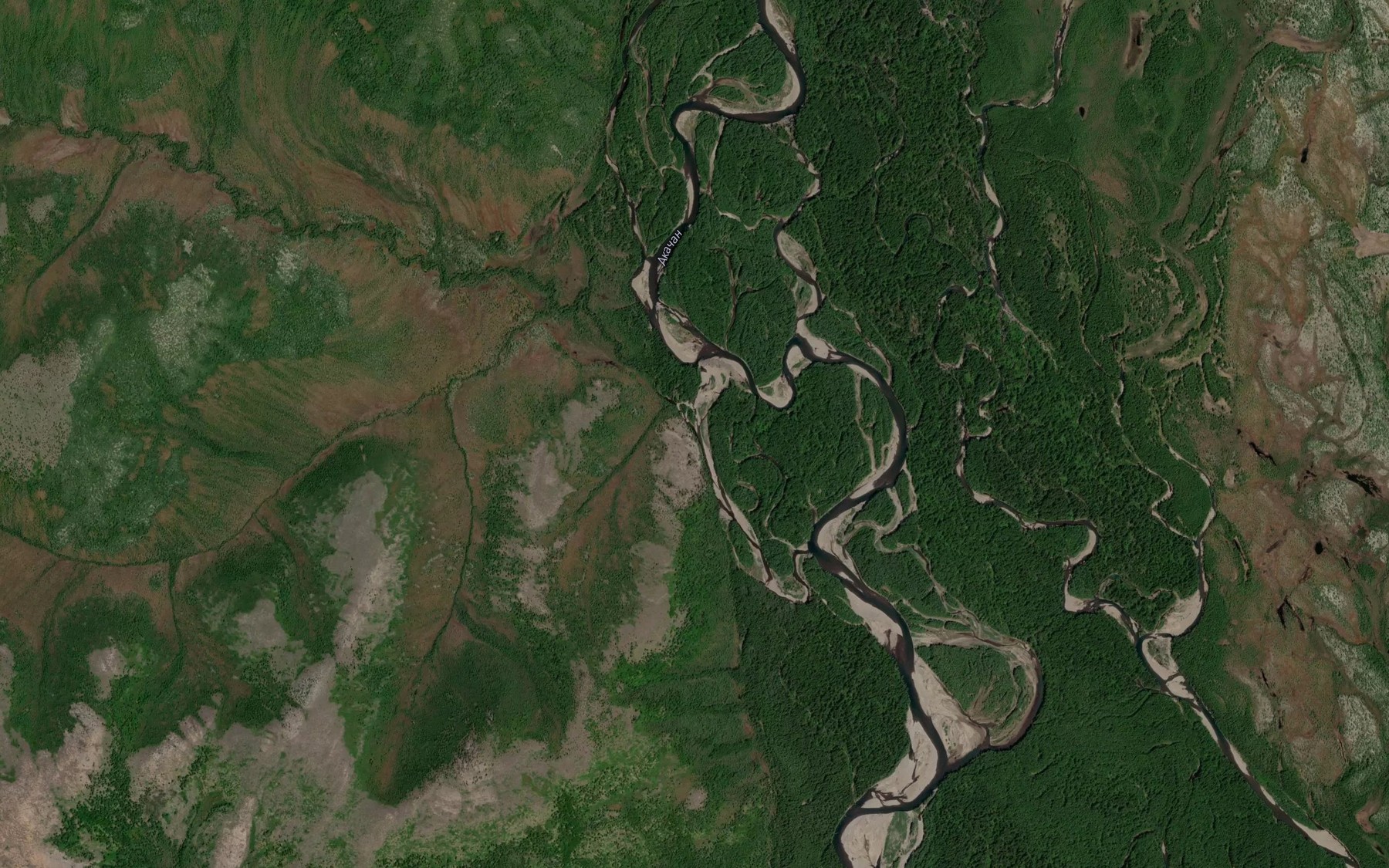 Satellite map of the Dzhiyelyakh