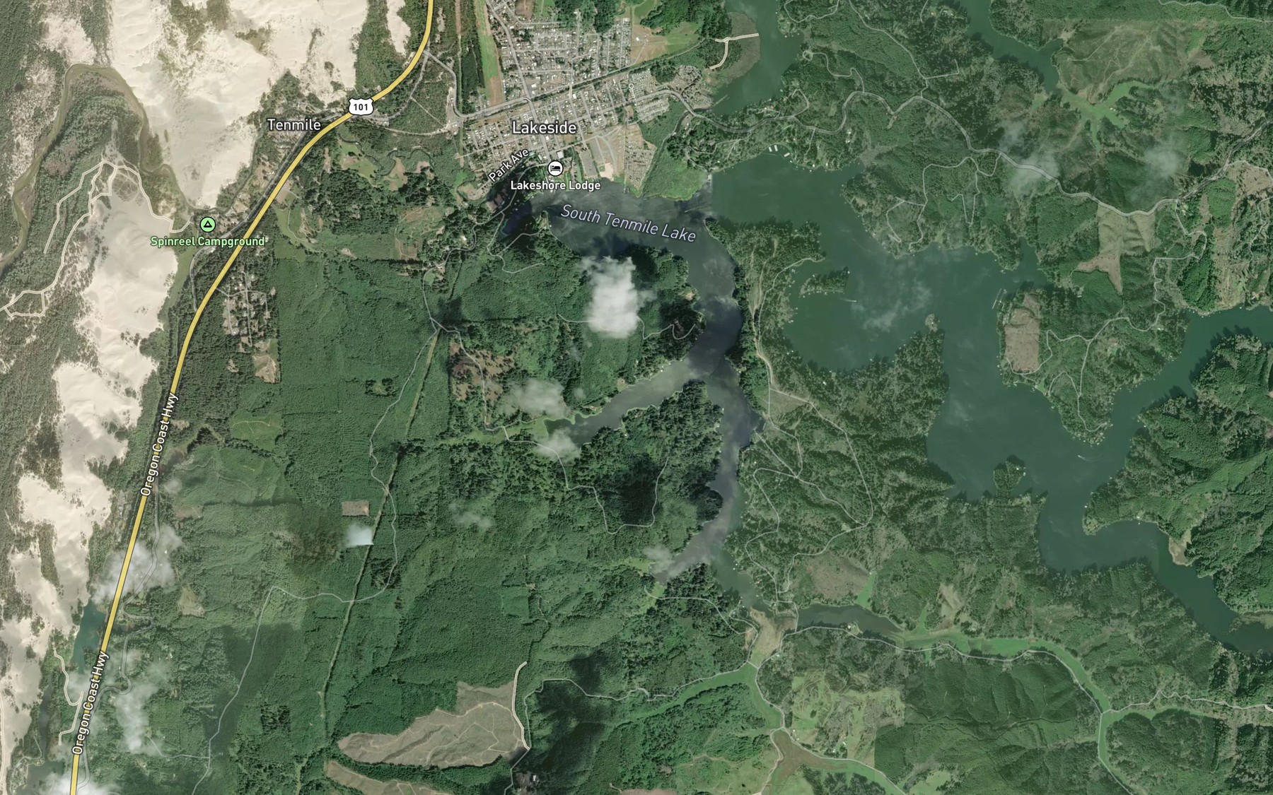 Satellite map of the Devore Arm