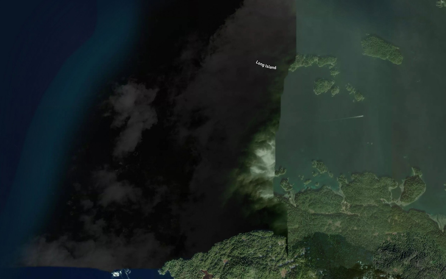 Satellite map of the Pirate Cove