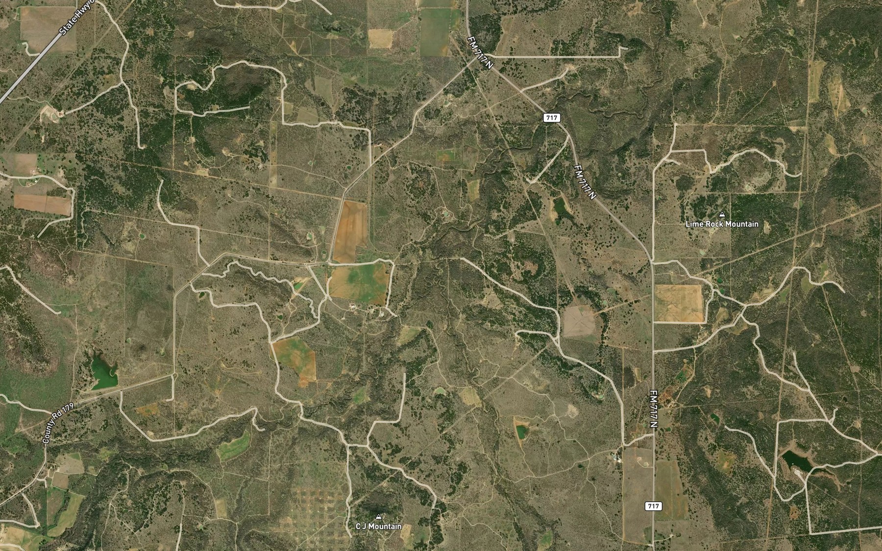 Satellite map of the Little Cedar Creek