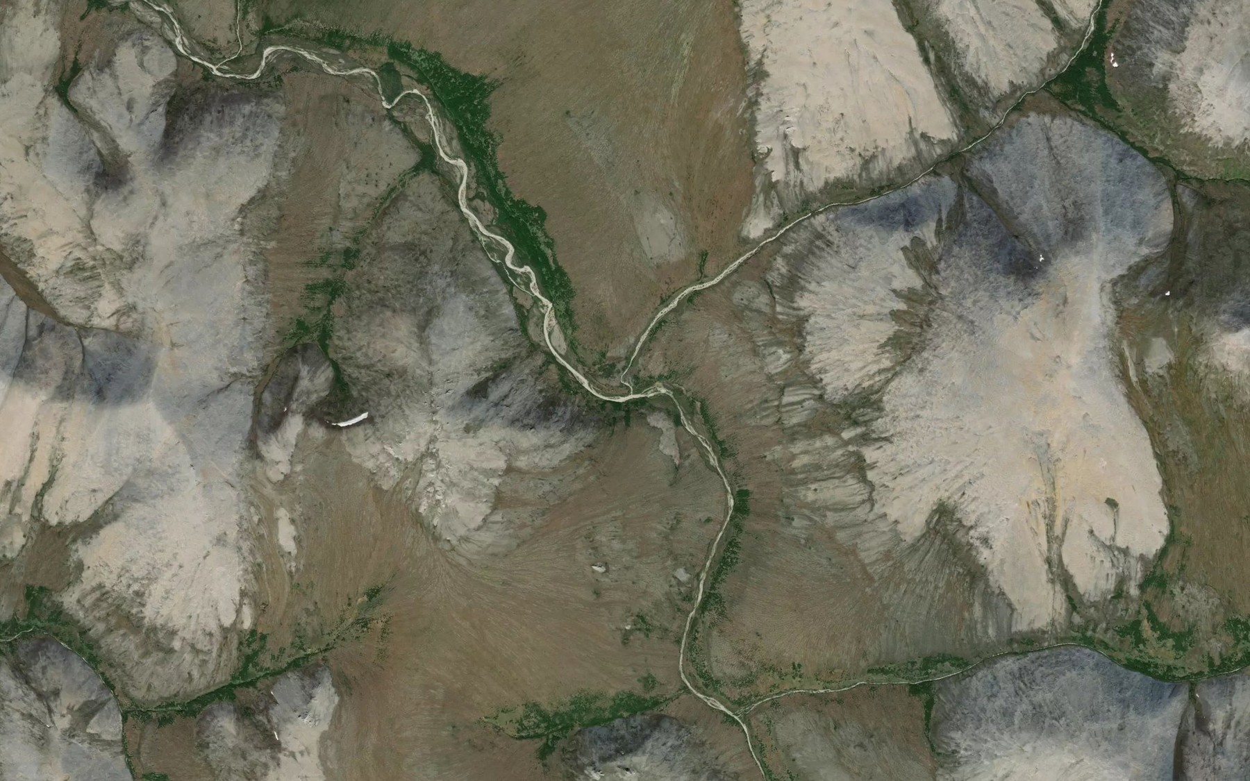 Satellite map of the Pirate Creek