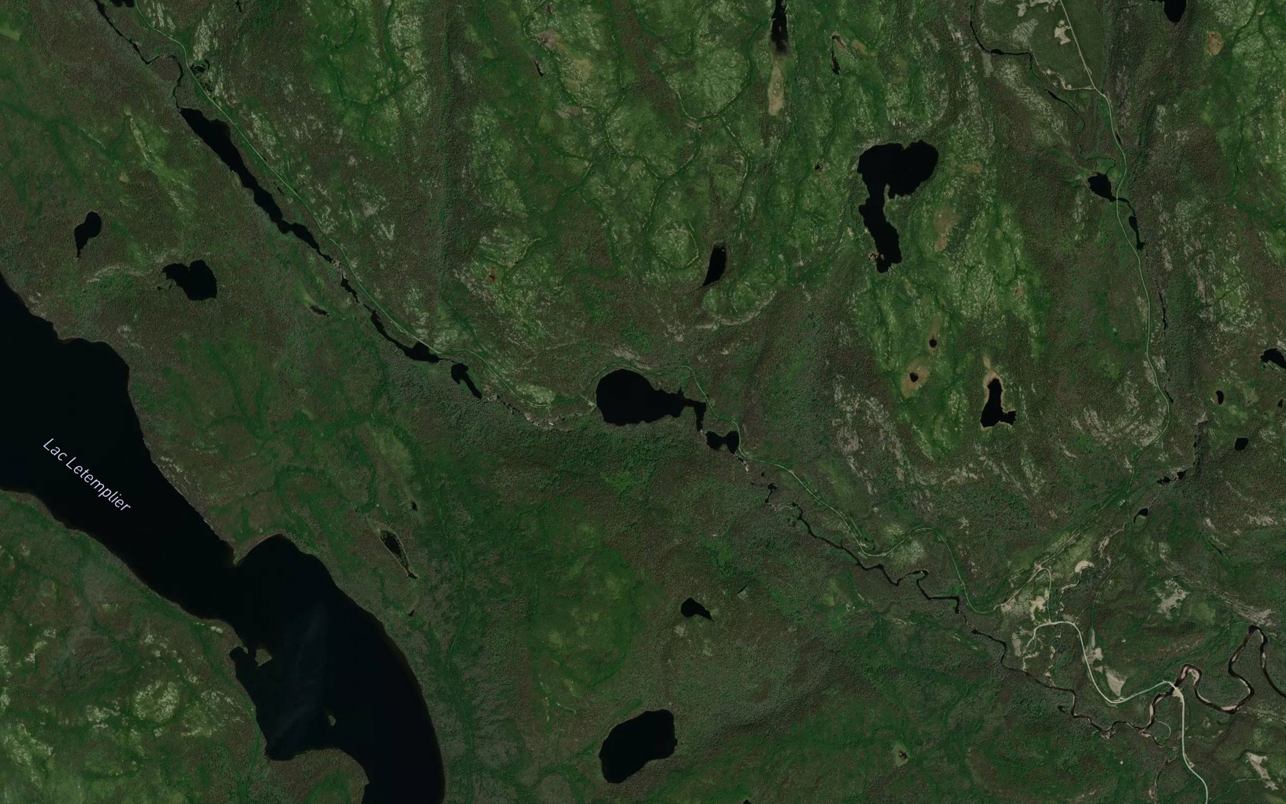 Satellite map of the Lac Kamiluapistes