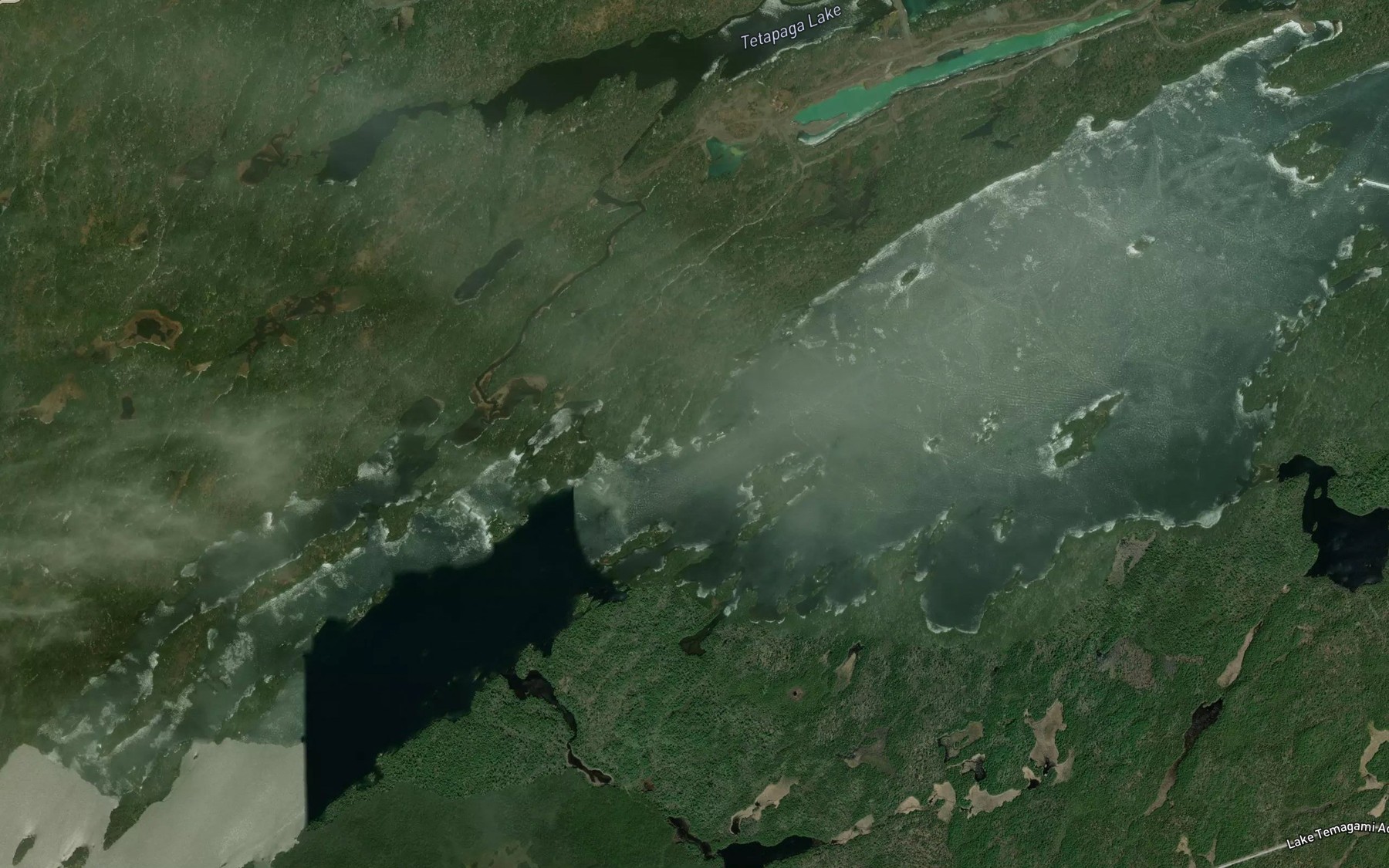 Satellite map of the Axe Narrows