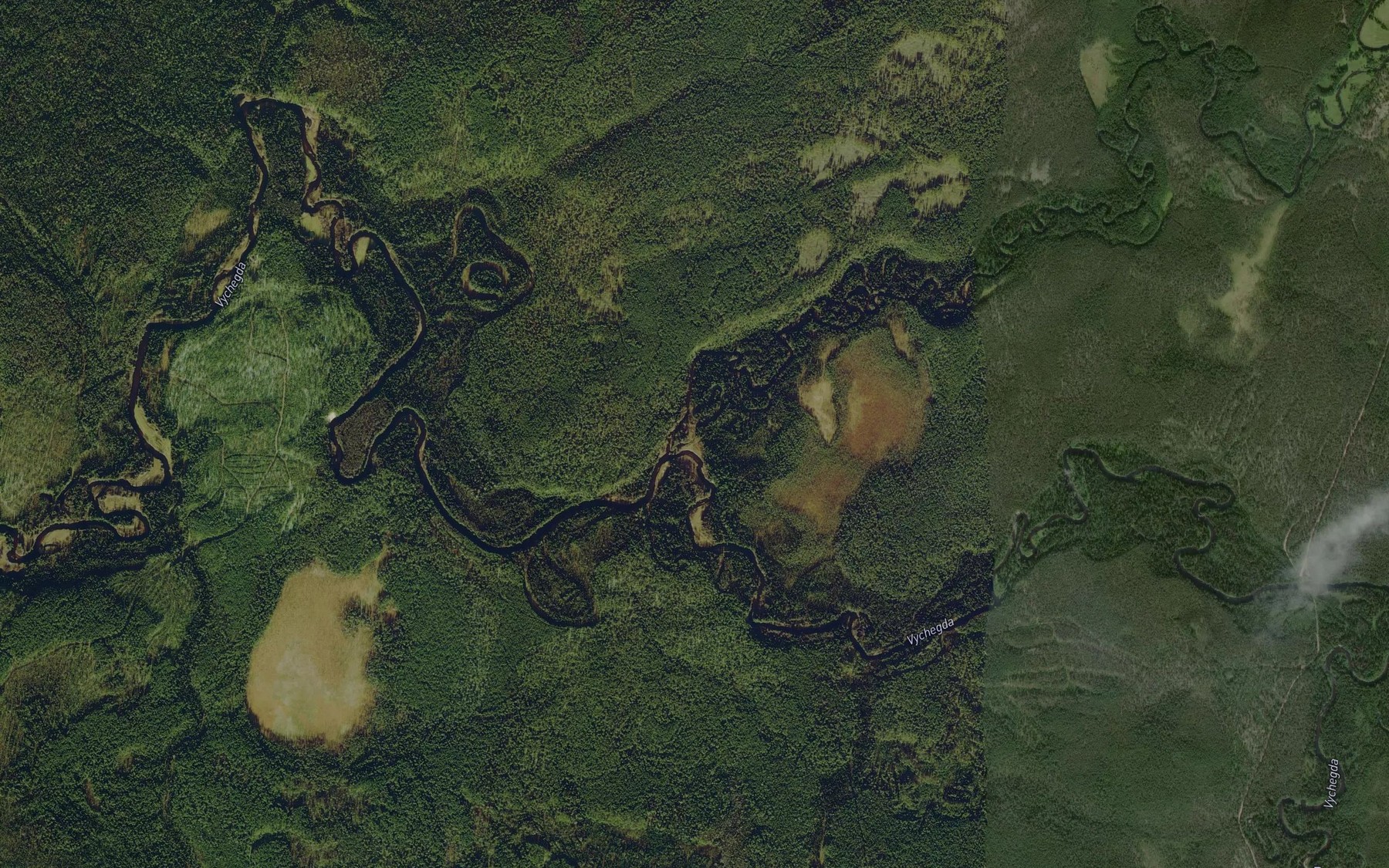 Satellite map of the Vezhayu