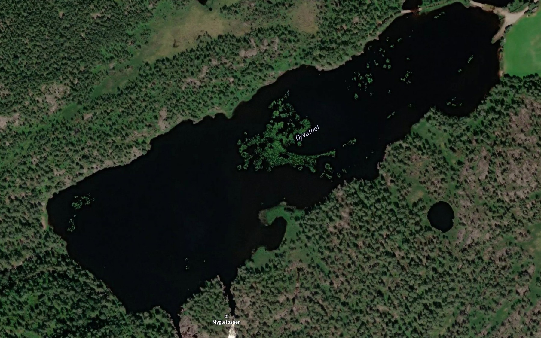 Satellite map of the Oyvatnet