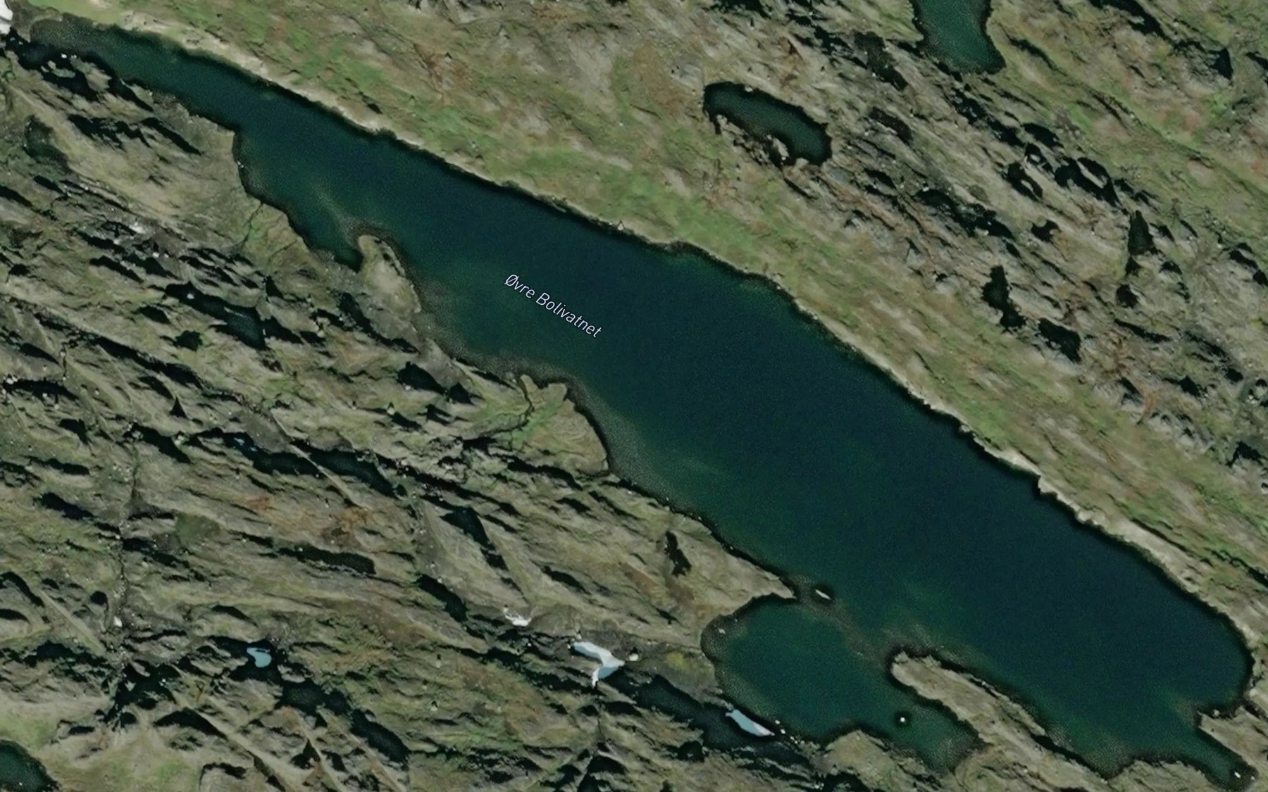 Satellite map of the Ovre Bolivatnet