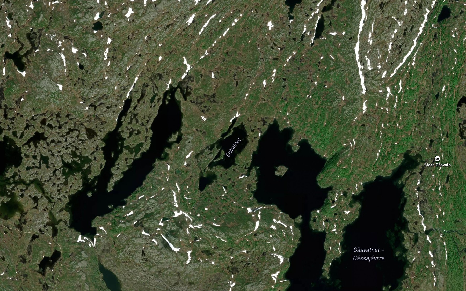 Satellite map of the Gasvatnet,l
