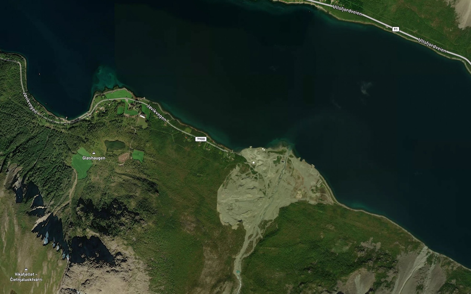 Satellite map of the Molnbukta