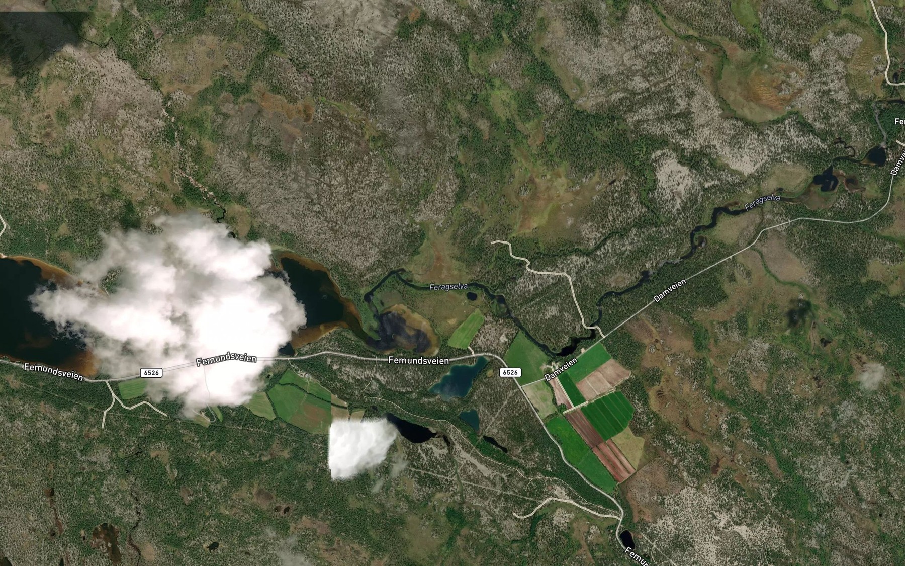 Satellite map of the Gjetstraumen