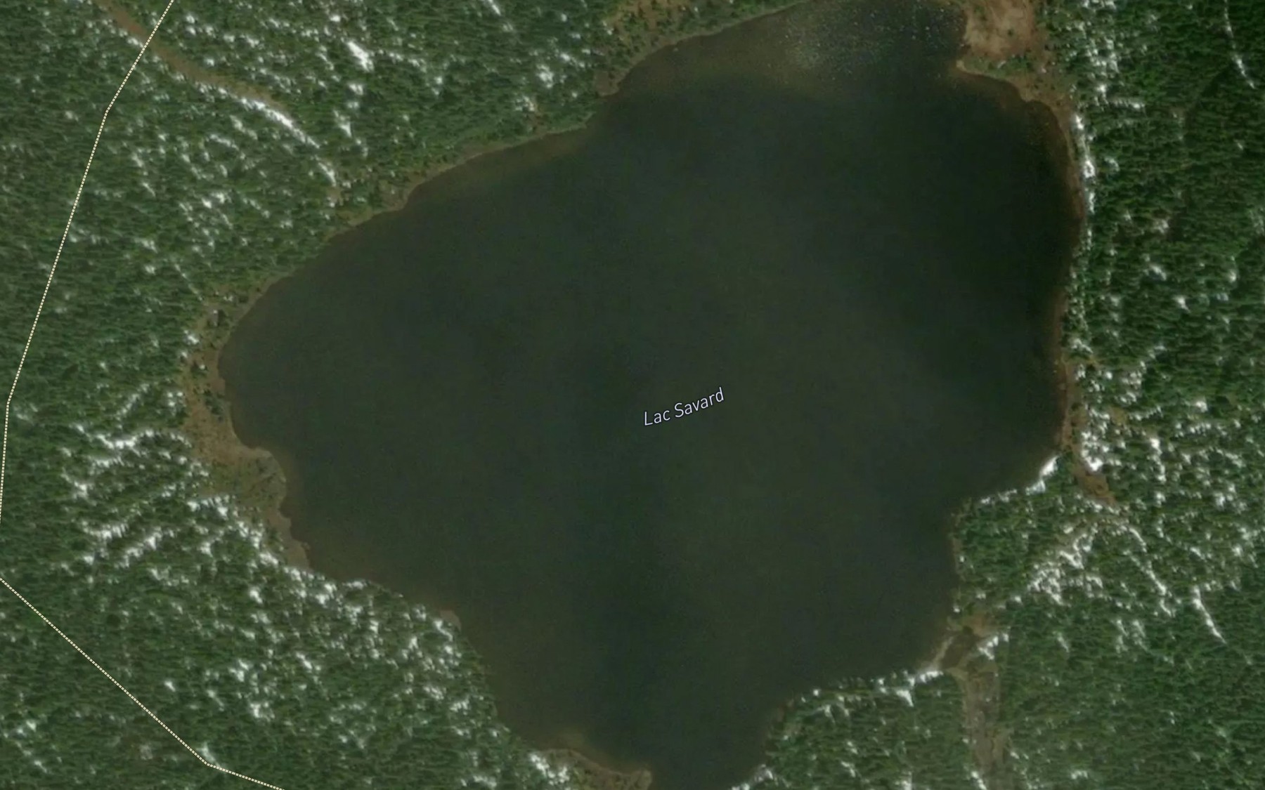 Satellite map of the Lac Savard