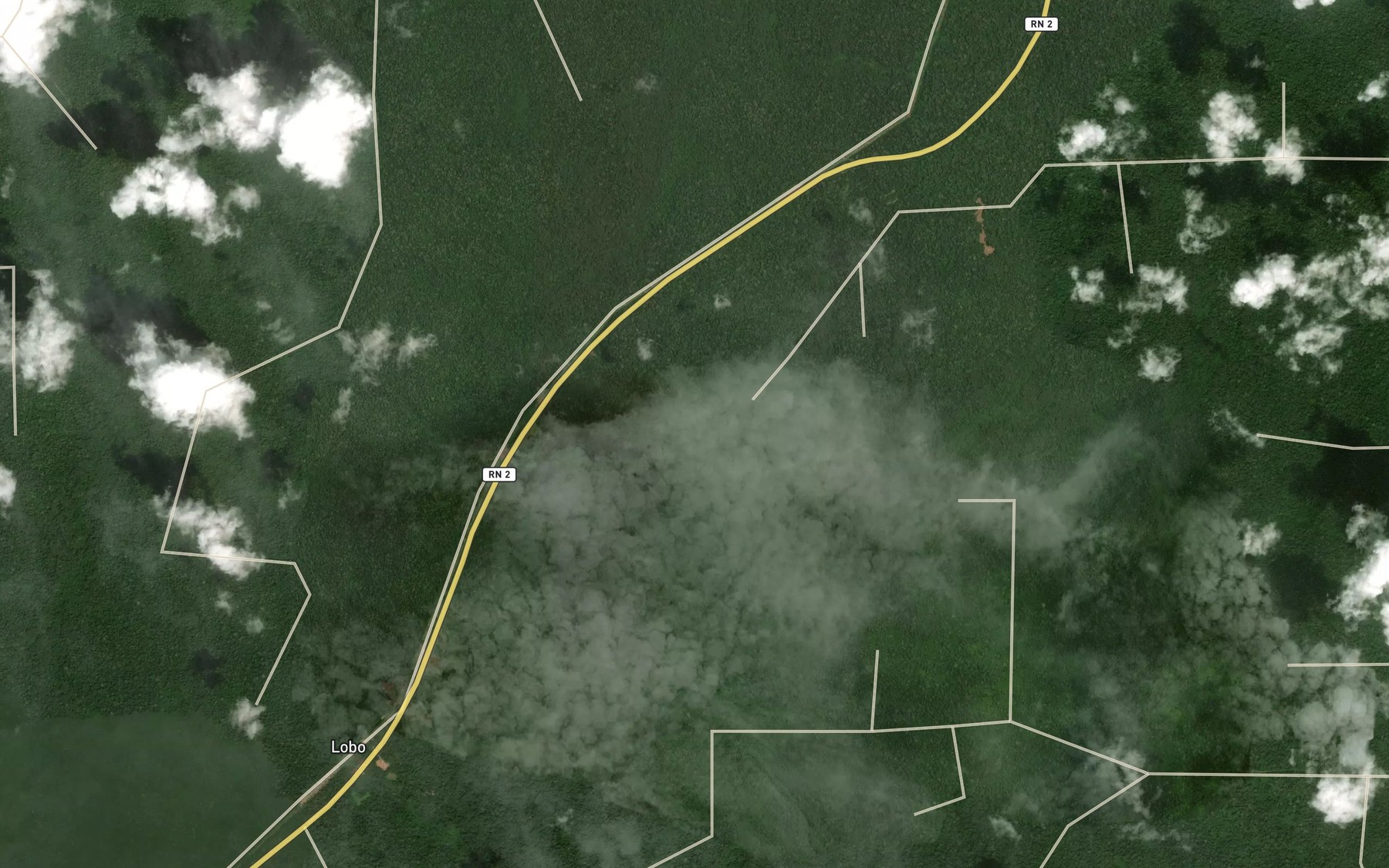 Satellite map of the Mouima-Lobo