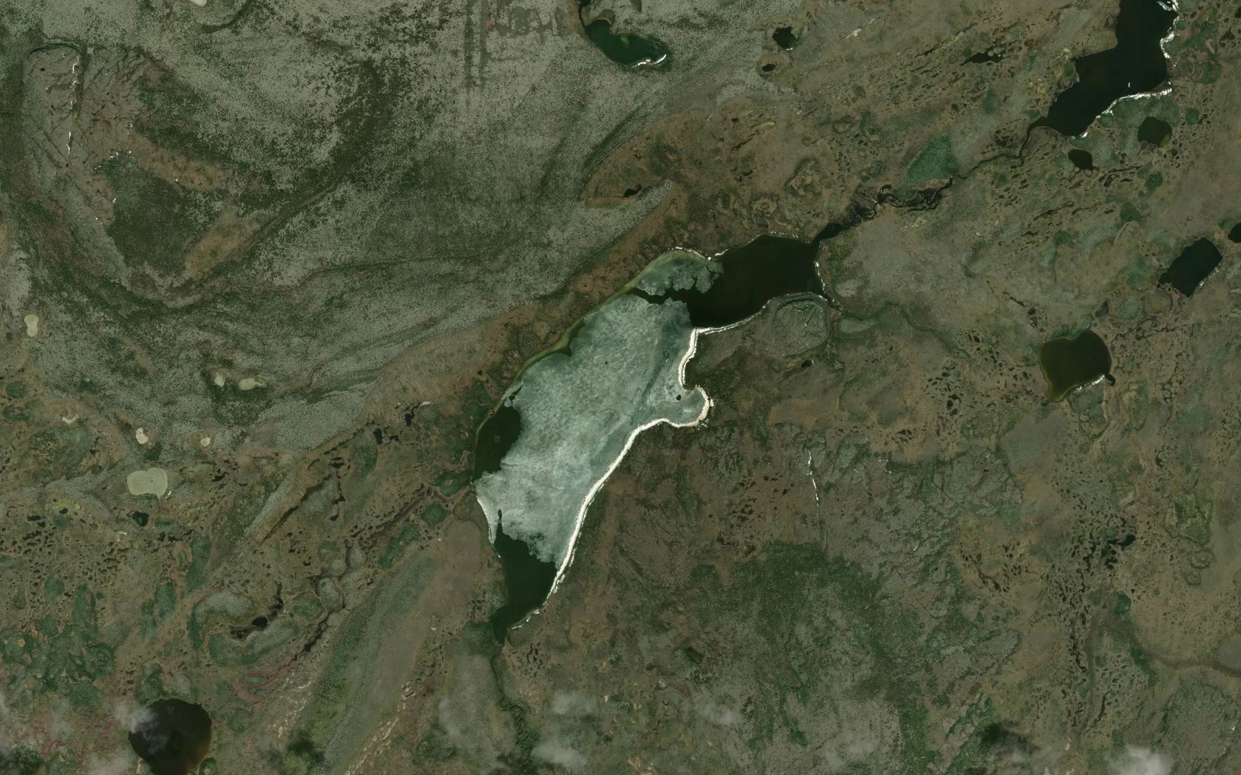 Satellite map of the Kiruna Lake