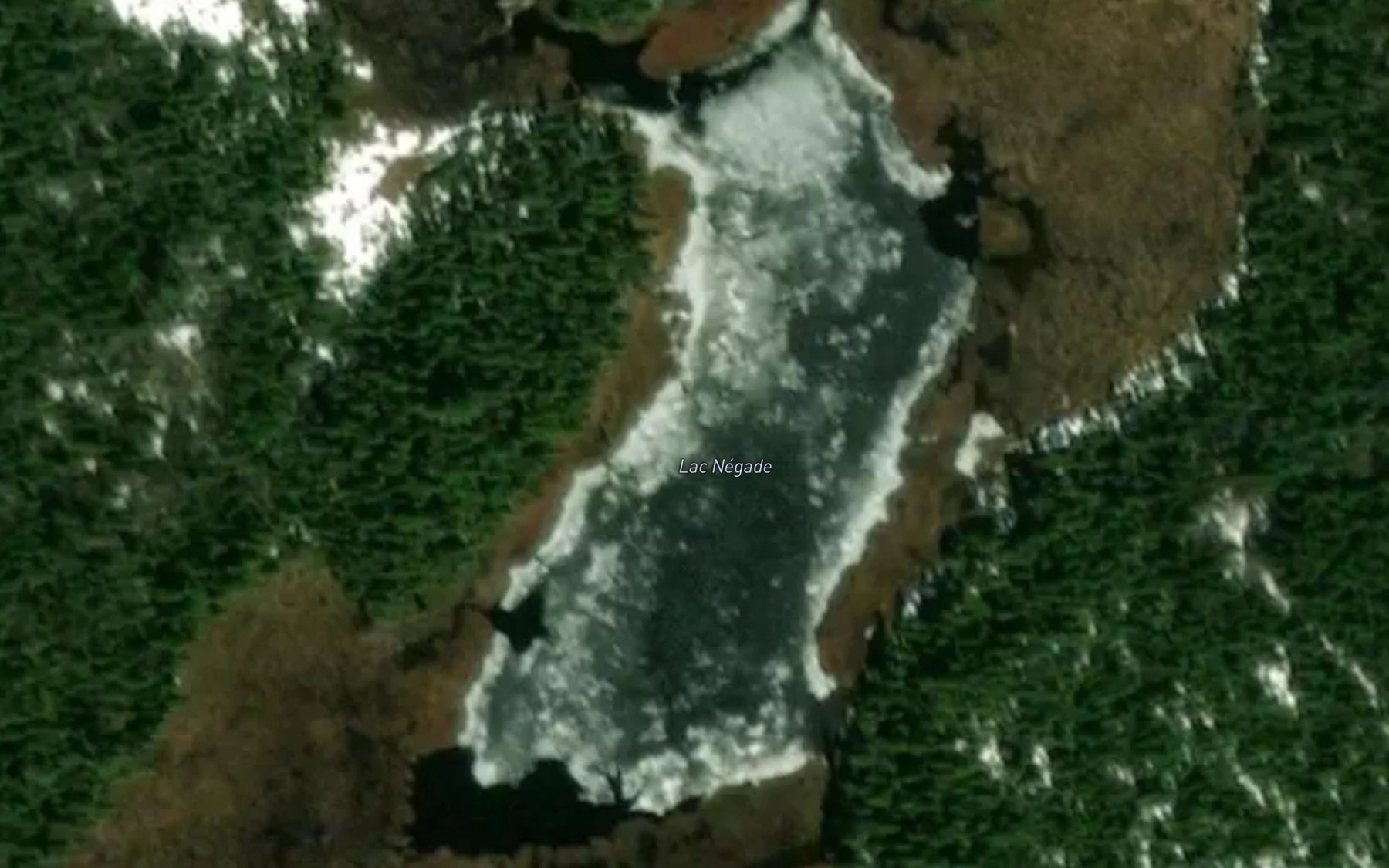 Satellite map of the Lac Negade