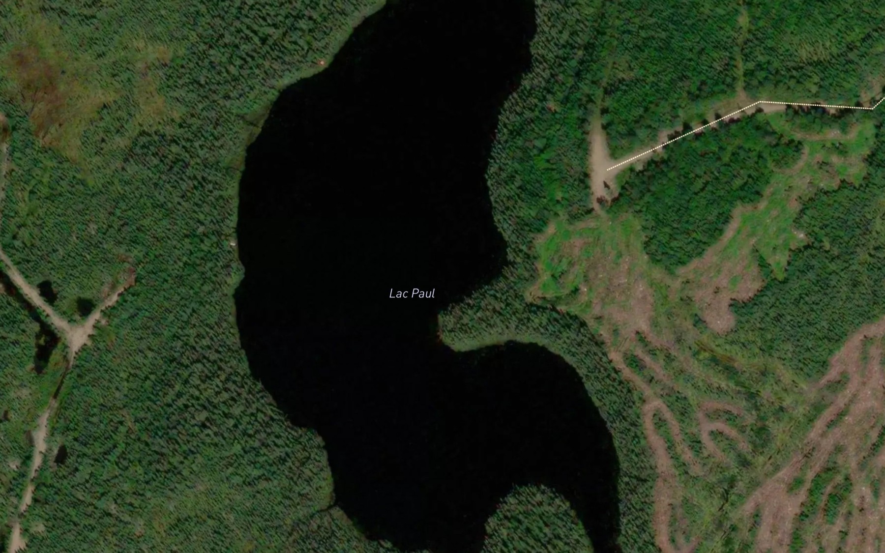 Satellite map of the Lac Paul