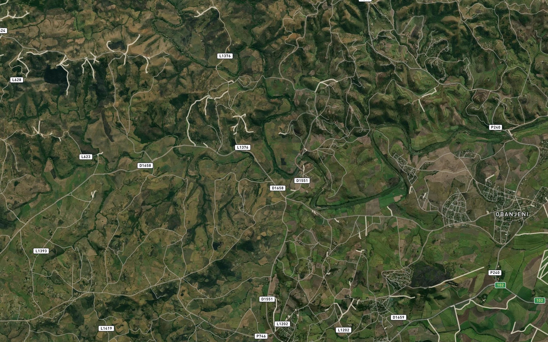 Satellite map of the Mkukuze