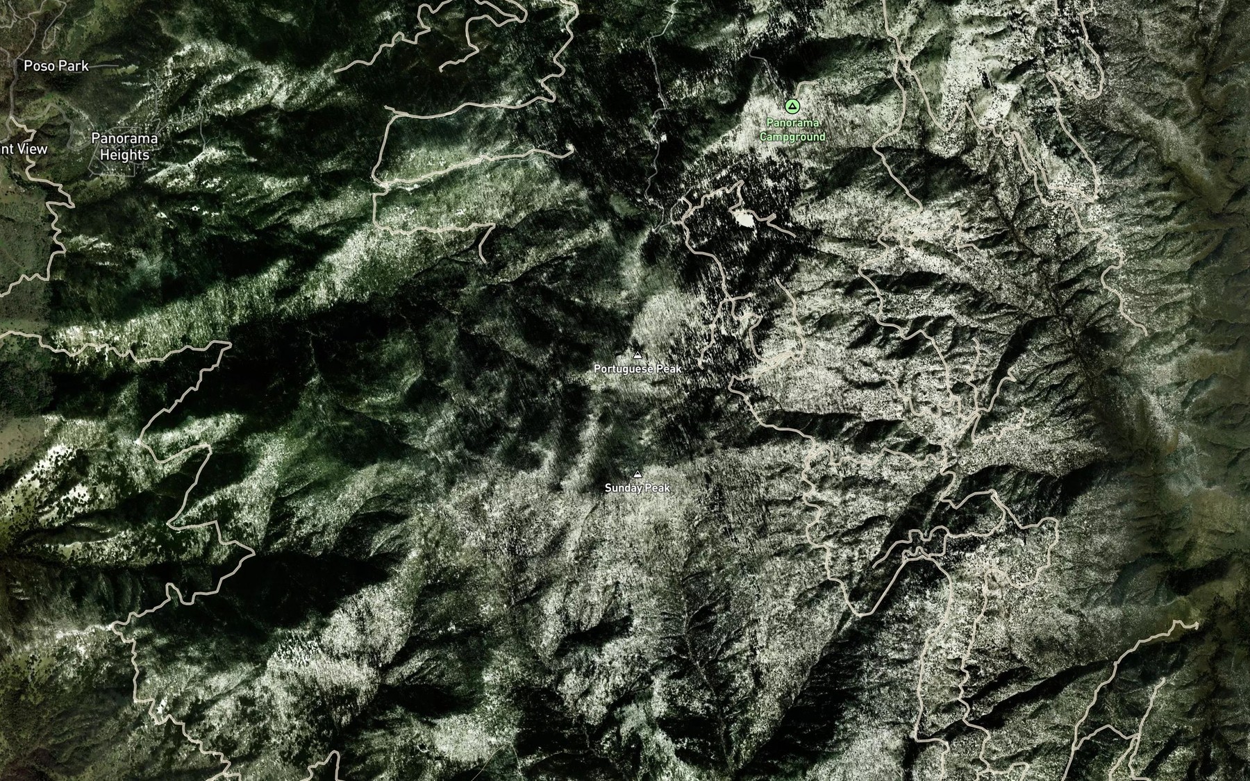 Satellite map of the Water Gap Spring