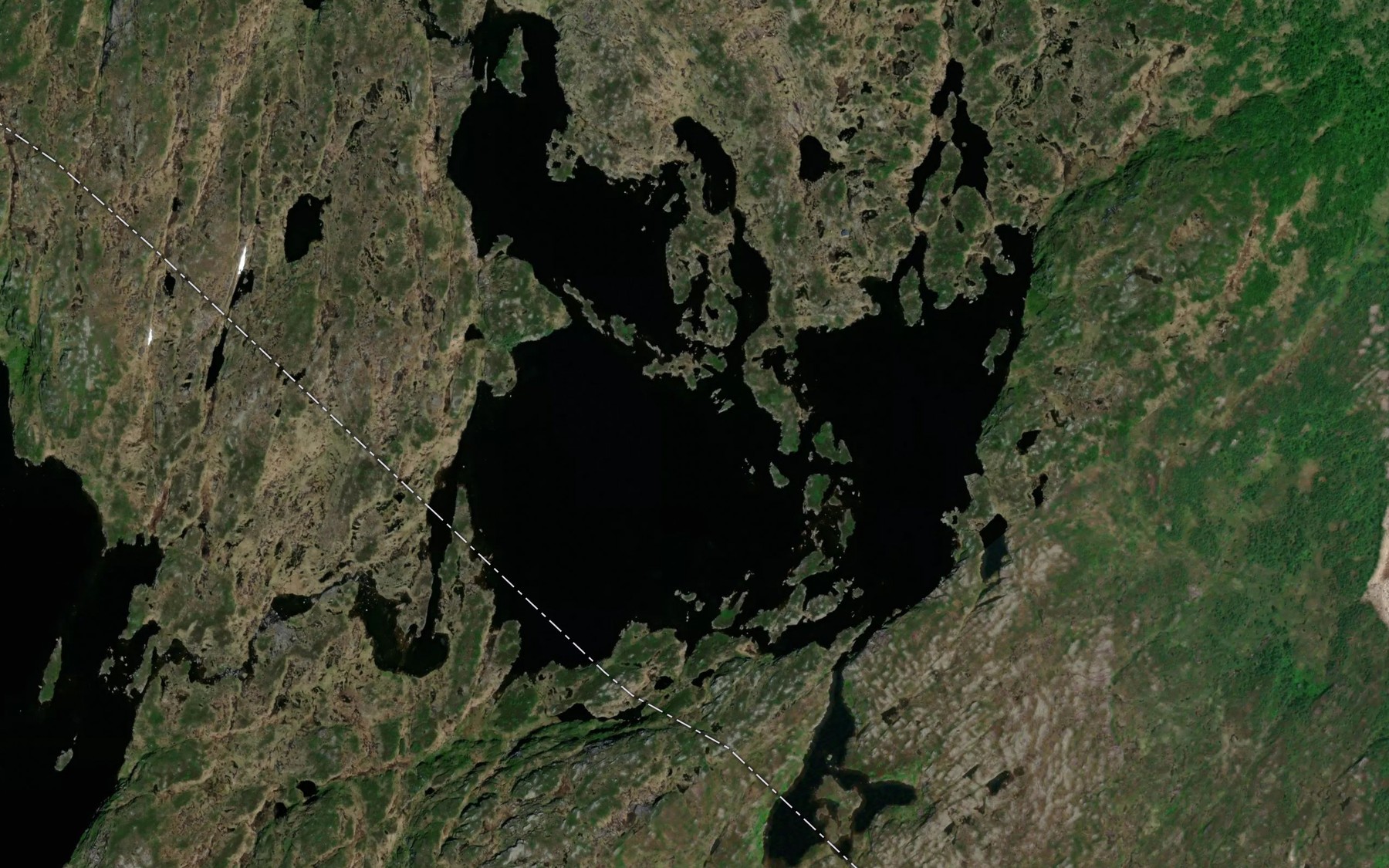 Satellite map of the Holmevatnet