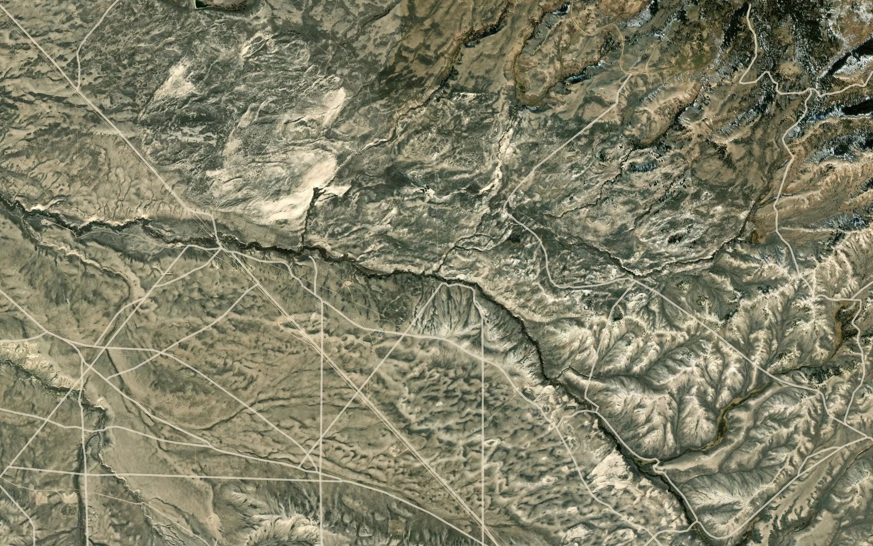 Satellite map of the Jost Creek