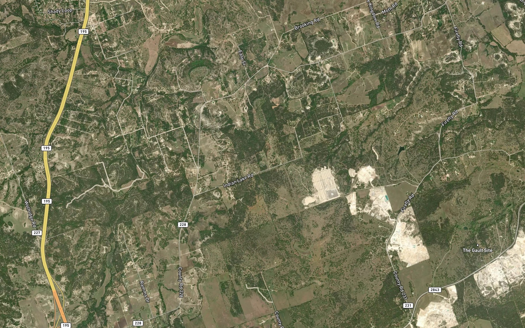 Satellite map of the Indian Lake