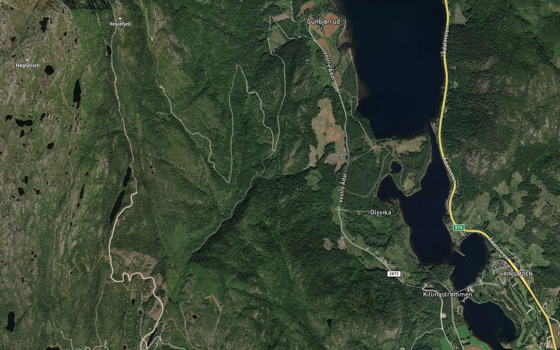 Satellite map of the Rokofossen