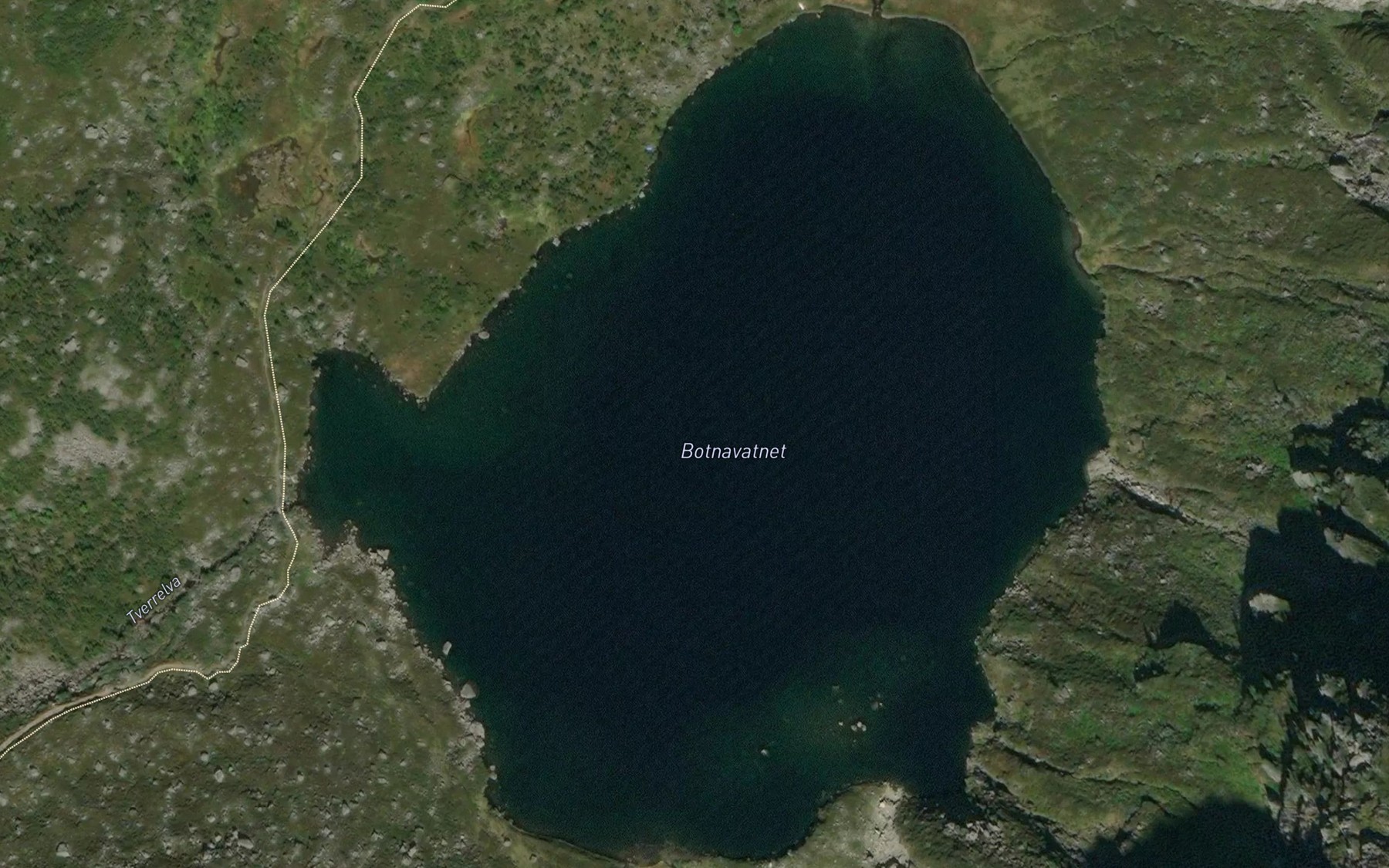Satellite map of the Botnavatnet
