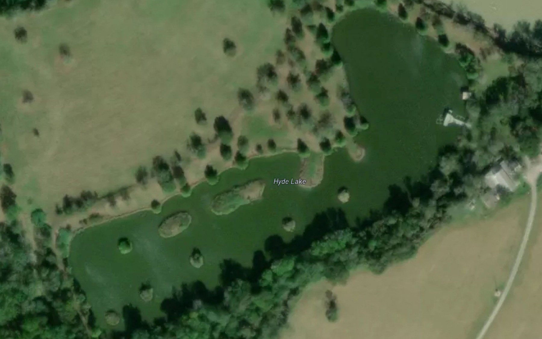 Satellite map of the Hyde Lake
