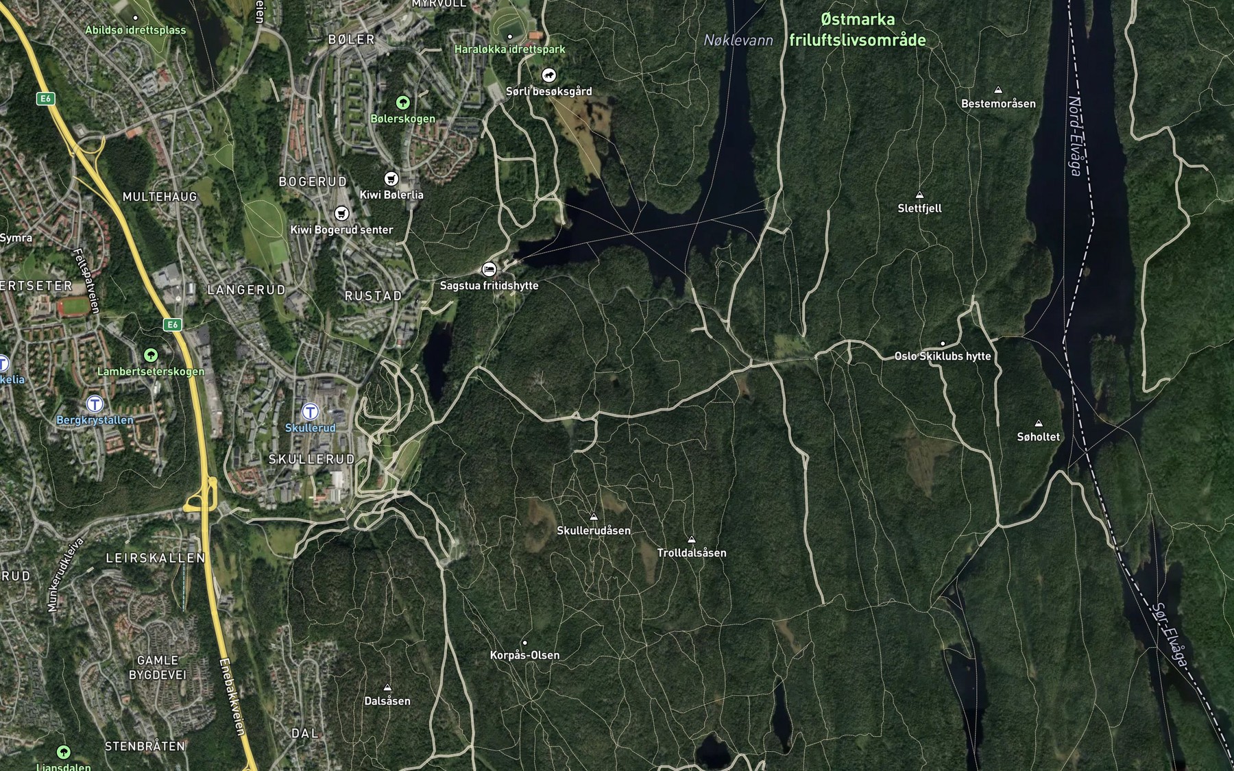 Satellite map of the Fjellstadputten