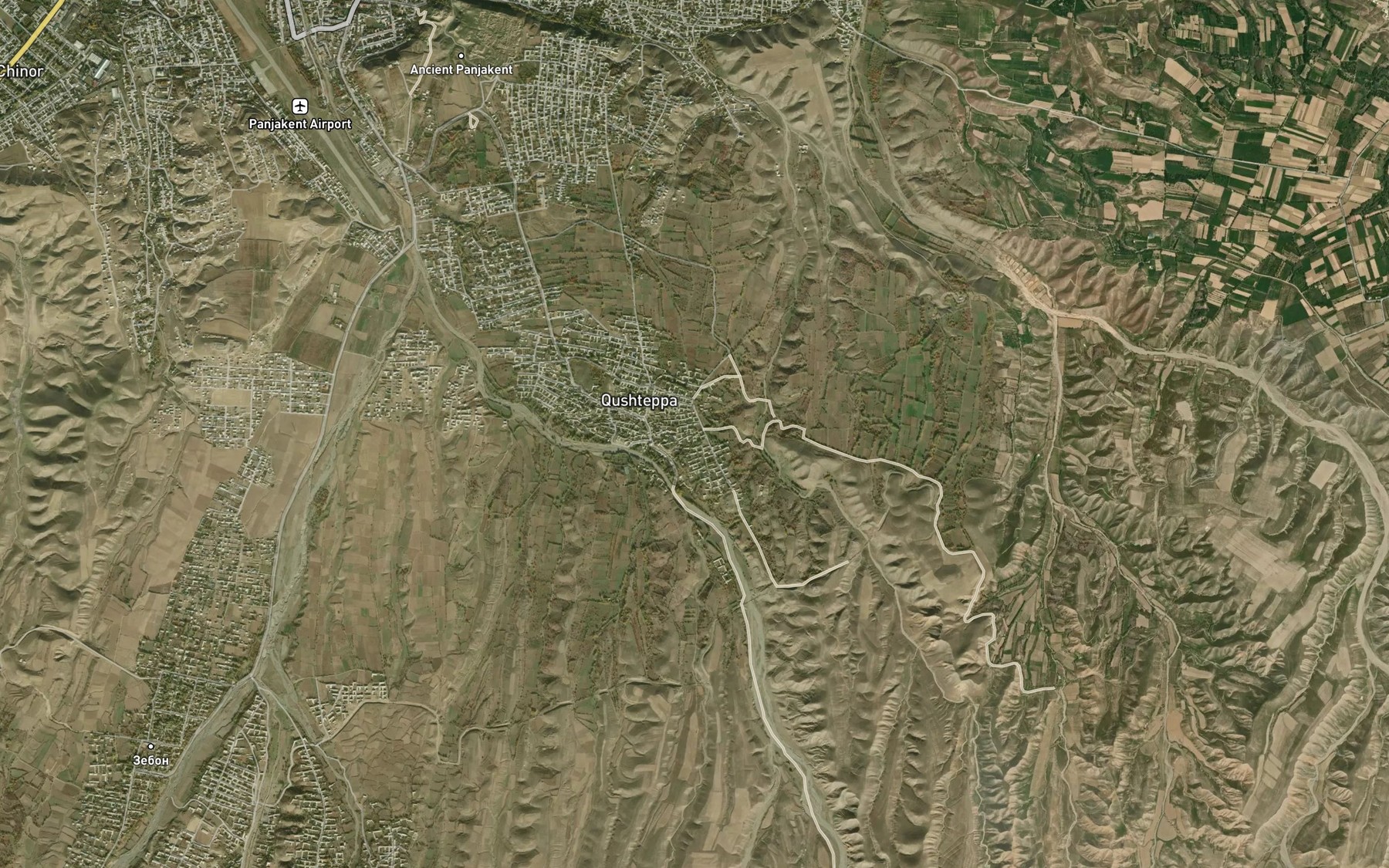 Satellite map of the Chinar-Say