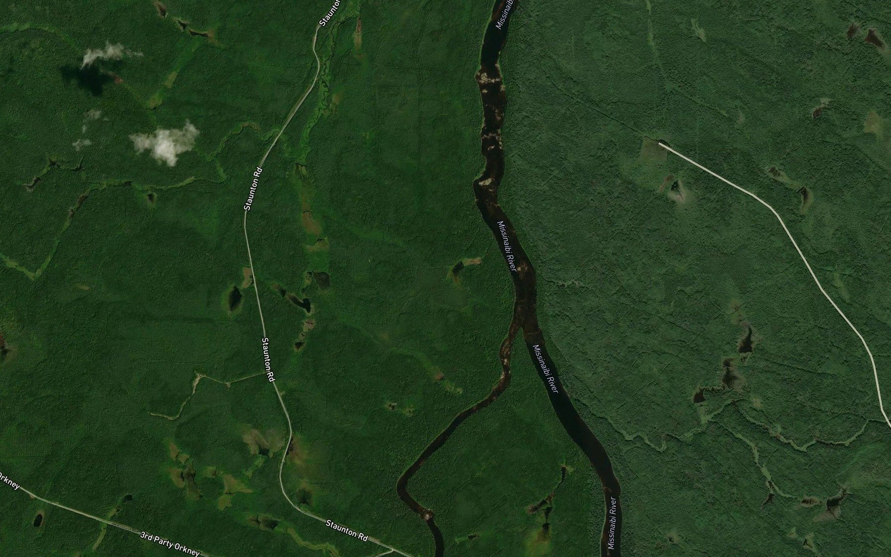 Satellite map of the Mattawitchewan River