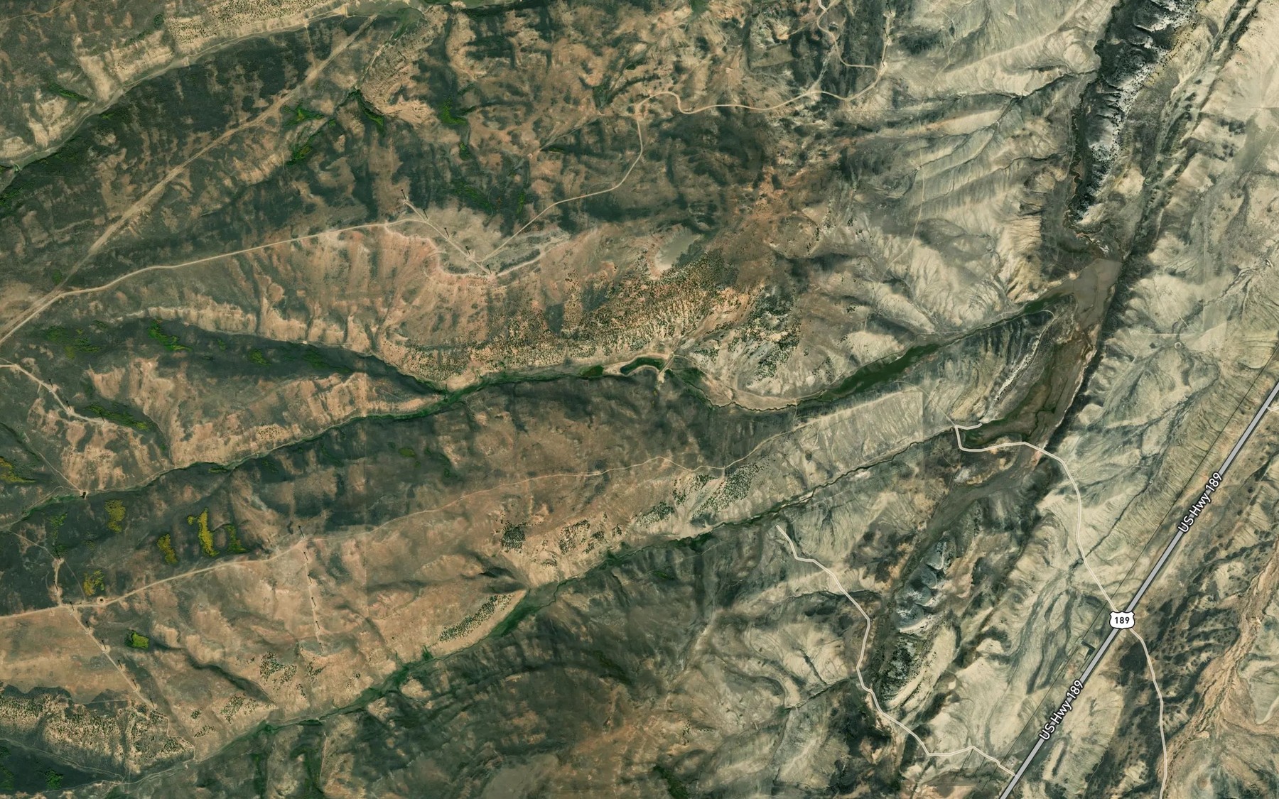 Satellite map of the Broadbent Number 2 Reservoir