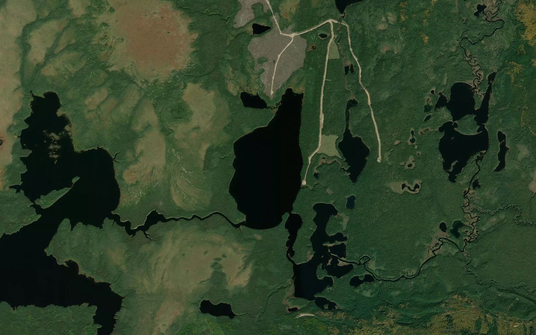Satellite map of the Lac au Portage