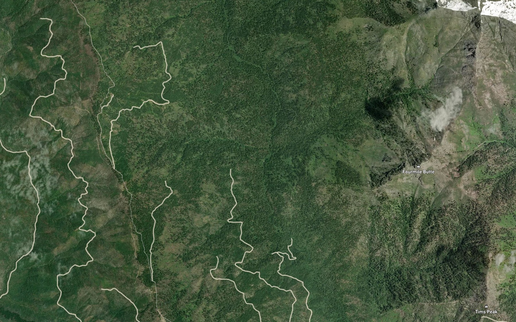Satellite map of the Morgan Creek