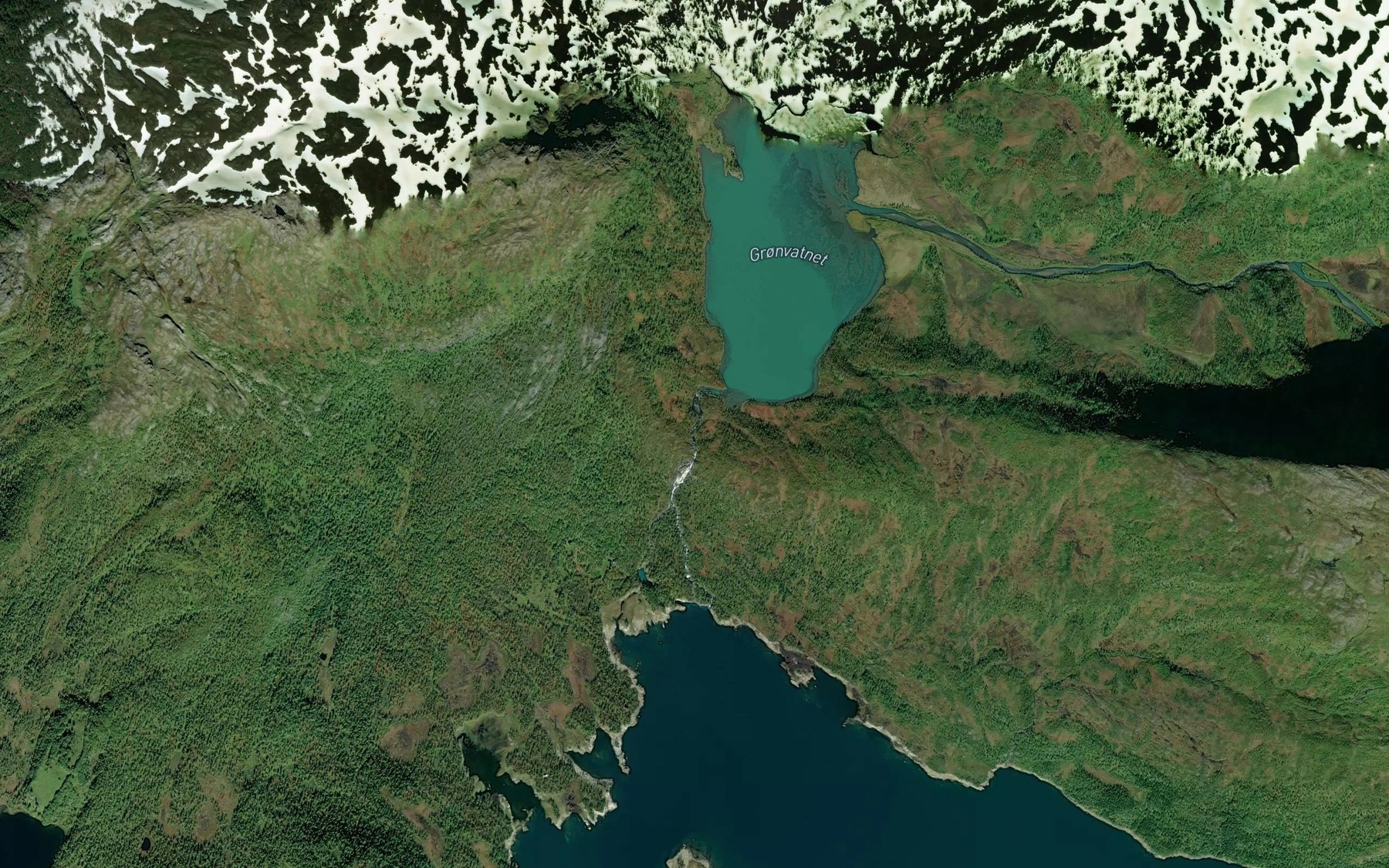 Satellite map of the Lendingelva